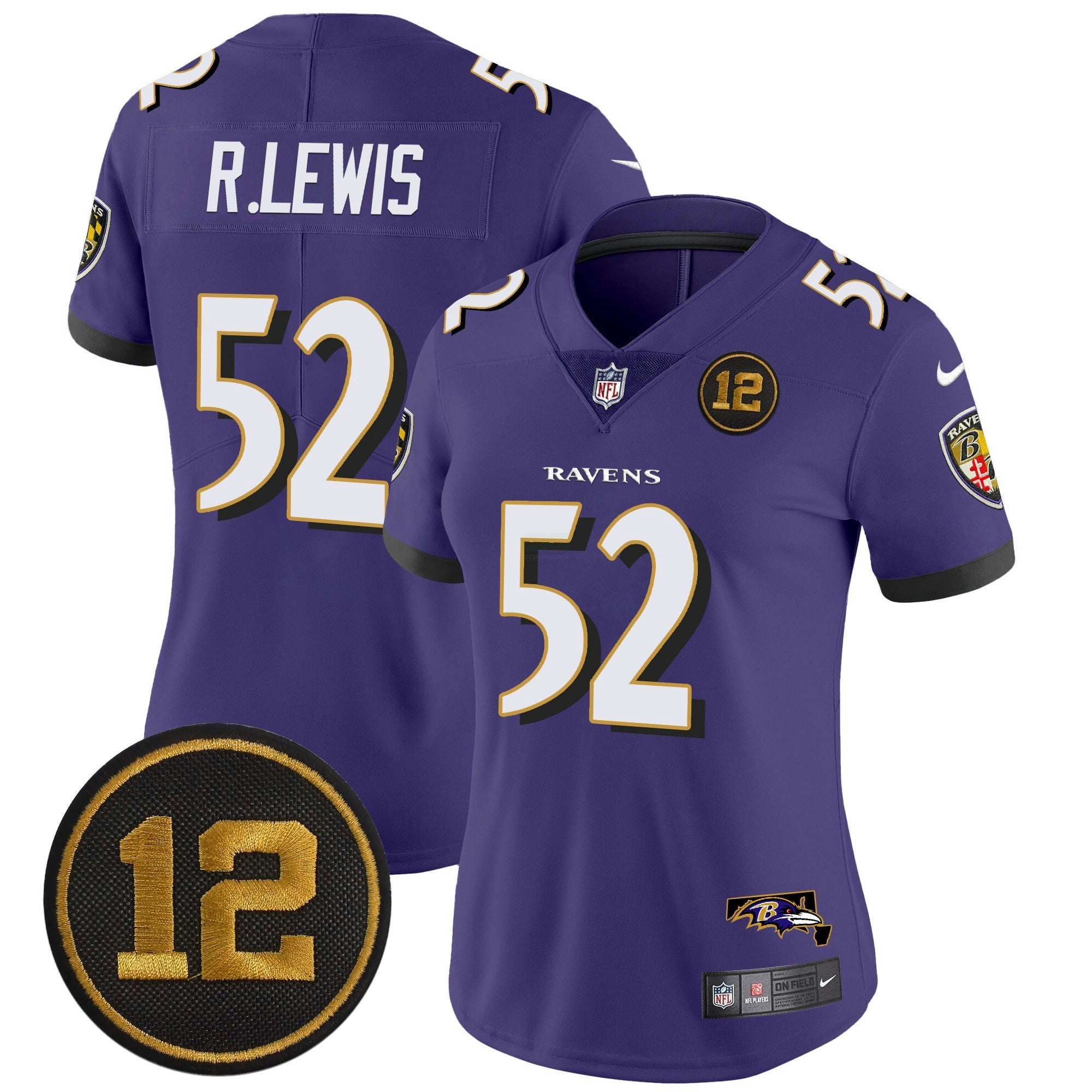 Camisa NFL Women’s Jacoby Jones Patch Vapor Limited Jersey