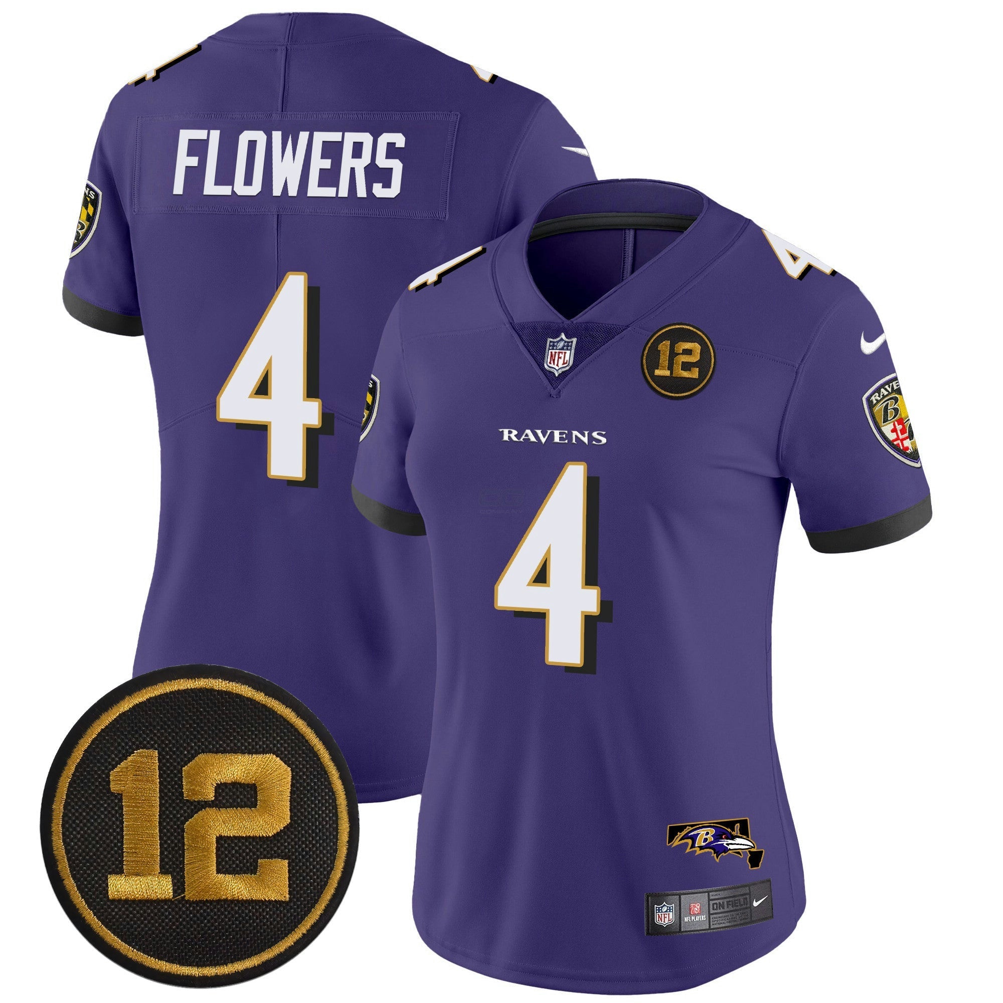 Camisa NFL Women’s Jacoby Jones Patch Vapor Limited Jersey