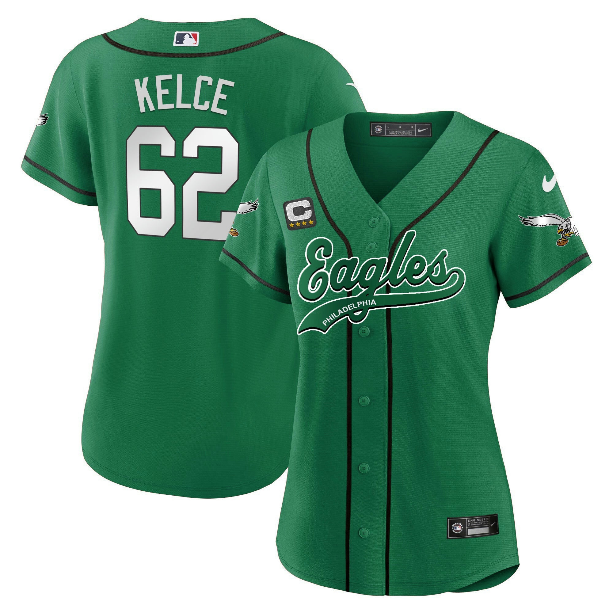 Camisa NFL Women’s Kelly Green Baseball Limited Jersey