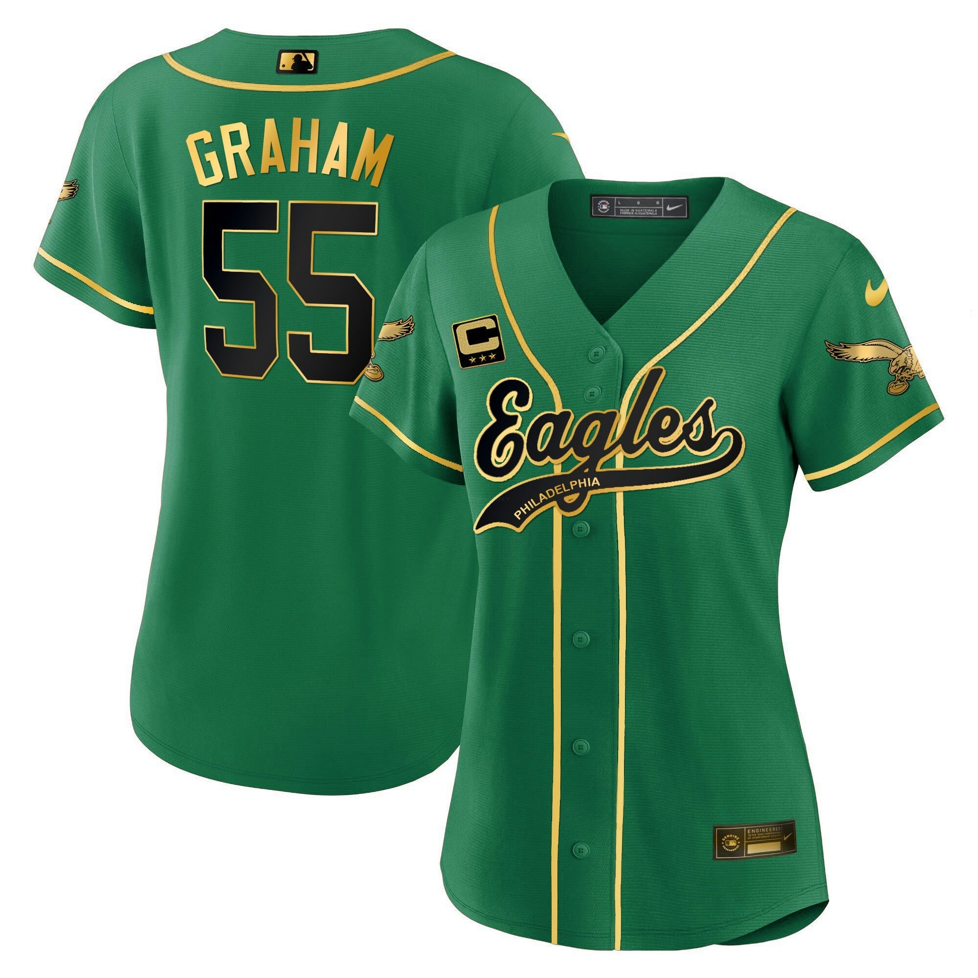 Camisa NFL Women’s Kelly Green Baseball Limited Jersey