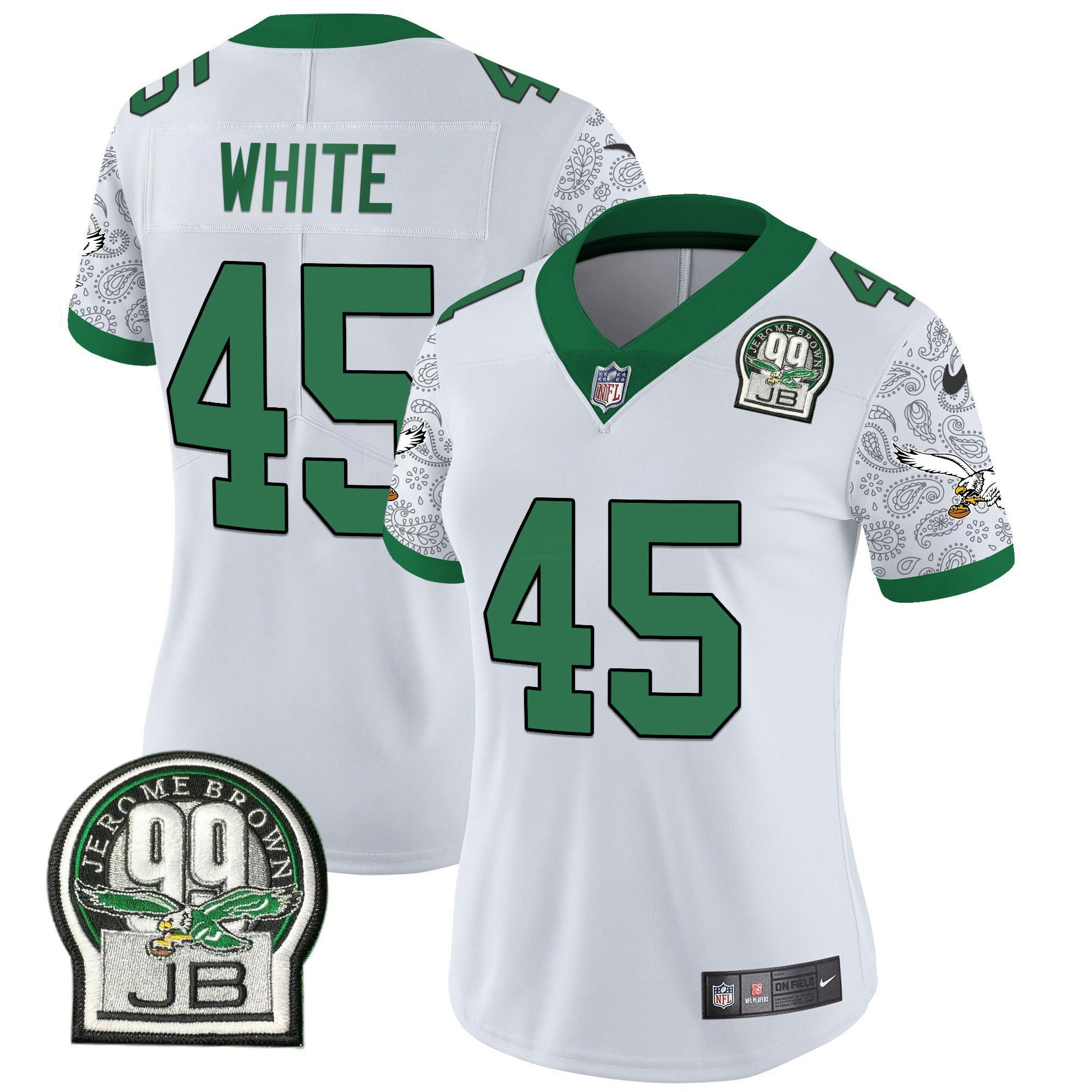 Camisa NFL Women’s Kelly Green Vapor Limited Jersey V4