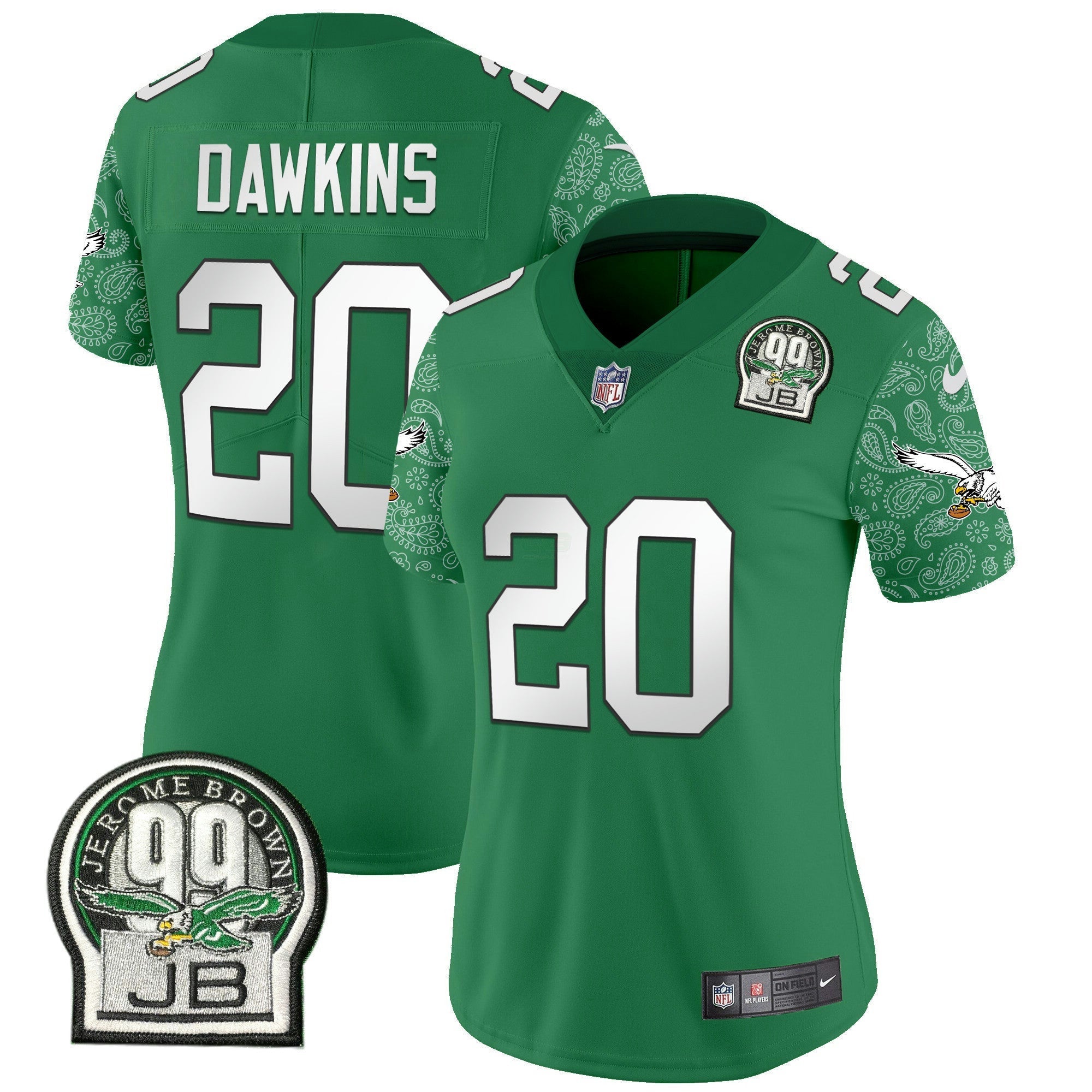 Camisa NFL Women’s Kelly Green Vapor Limited Jersey V4