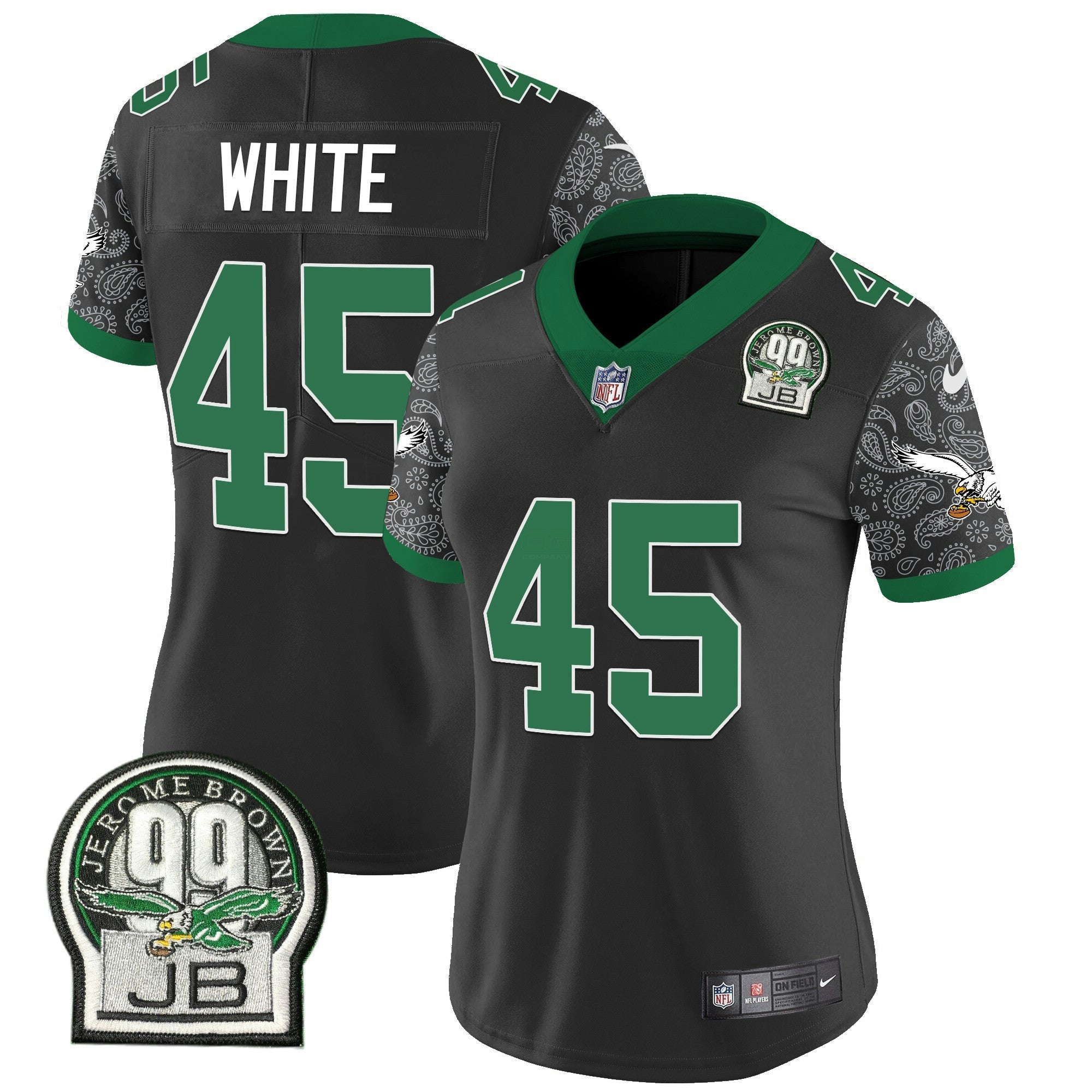 Camisa NFL Women’s Kelly Green Vapor Limited Jersey V4
