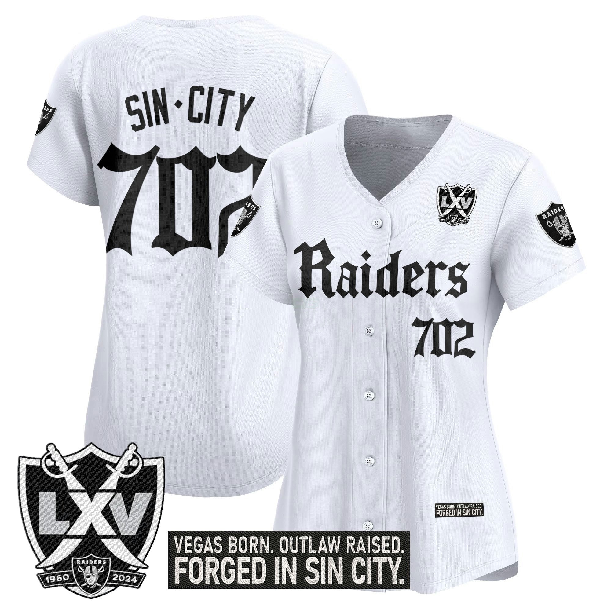 Camisa NFL Women’s Las Vegas ‘Gothic Sin City Shadows Edition’ Vapor Jersey