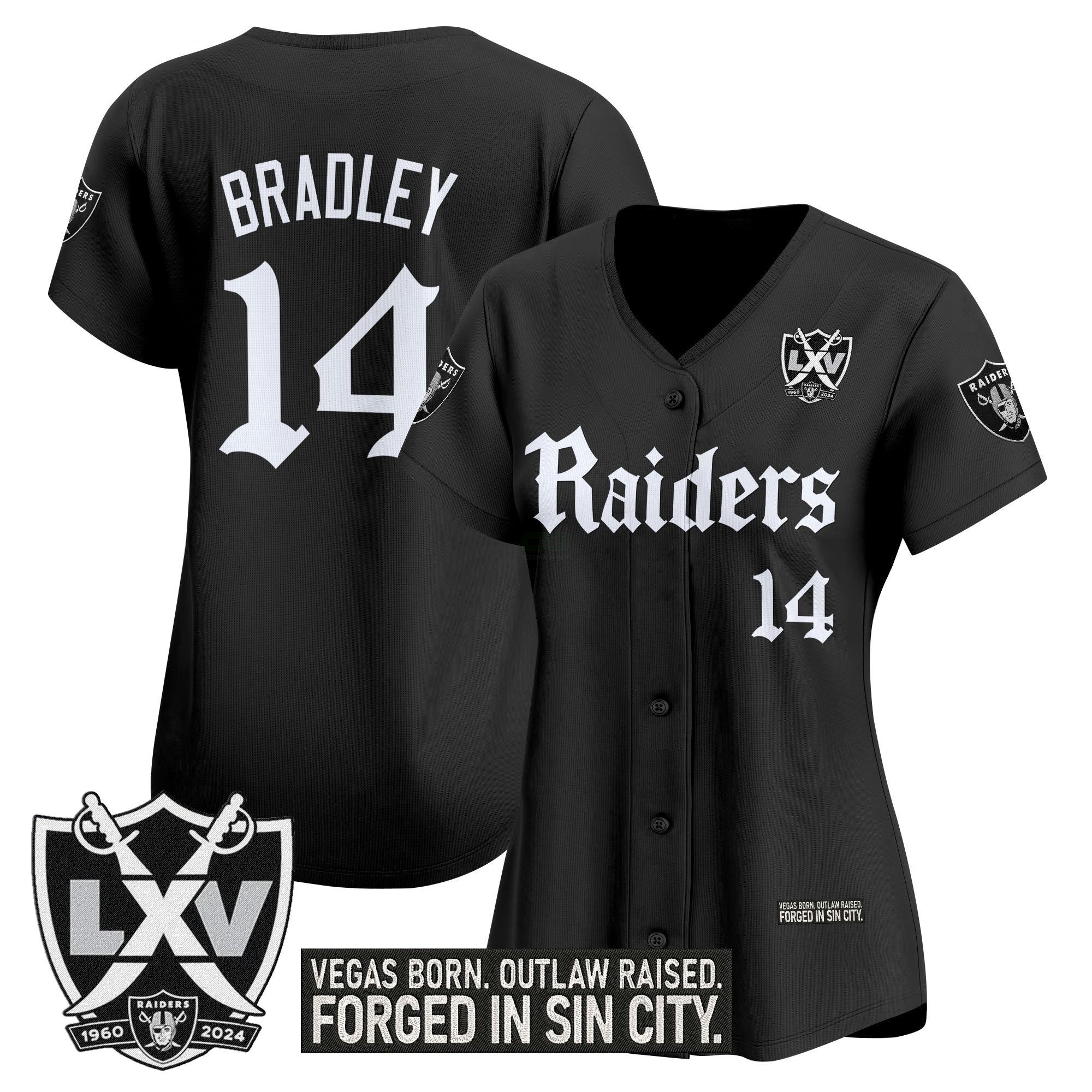 Camisa NFL Women’s Las Vegas ‘Gothic Sin City Shadows Edition’ Vapor Jersey