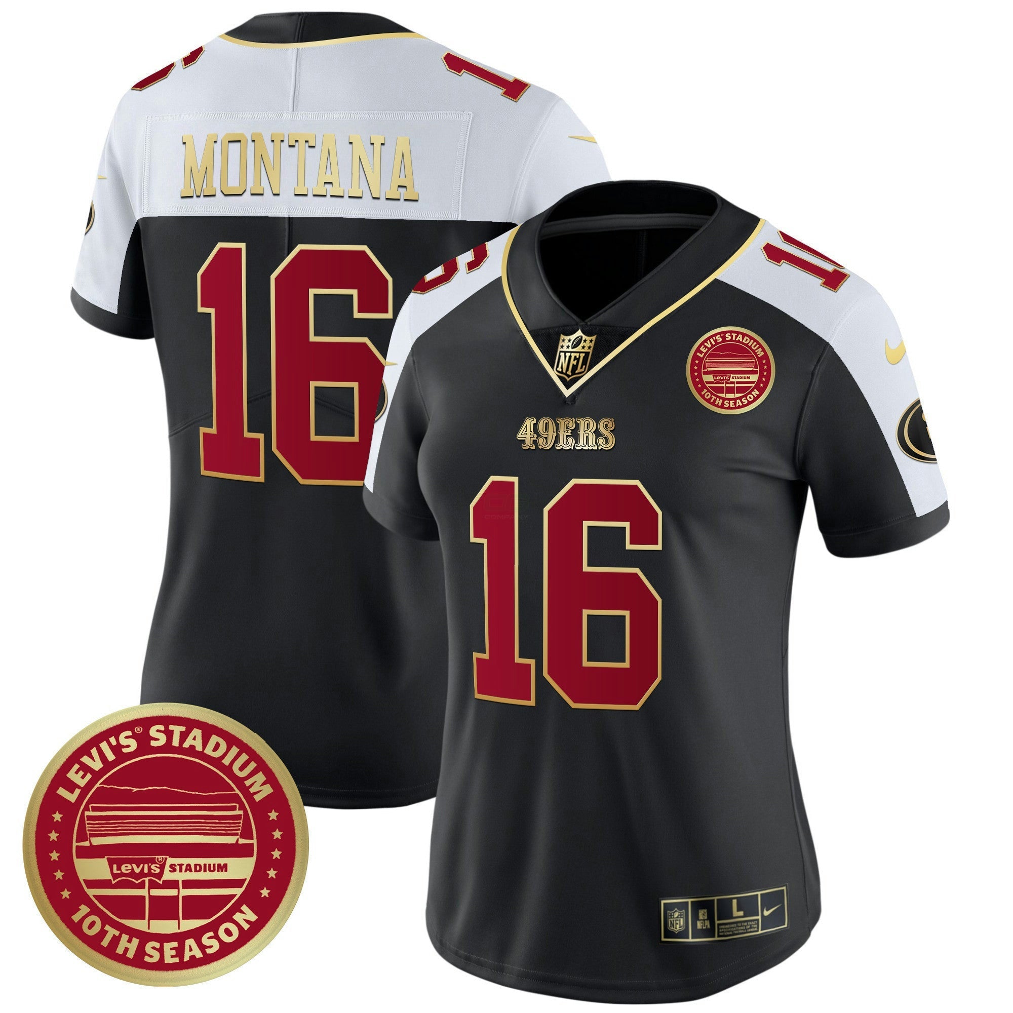 Camisa NFL Women’s Levi’S Stadium 10th Season Patch Vapor Limited Jersey