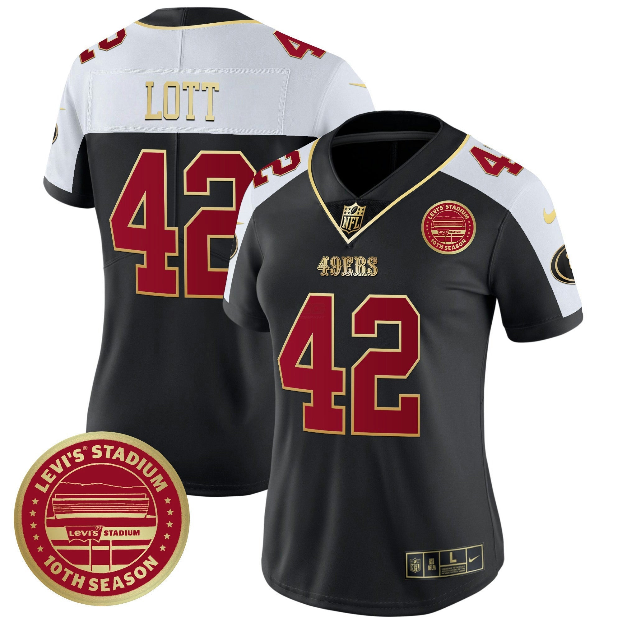 Camisa NFL Women’s Levi’S Stadium 10th Season Patch Vapor Limited Jersey