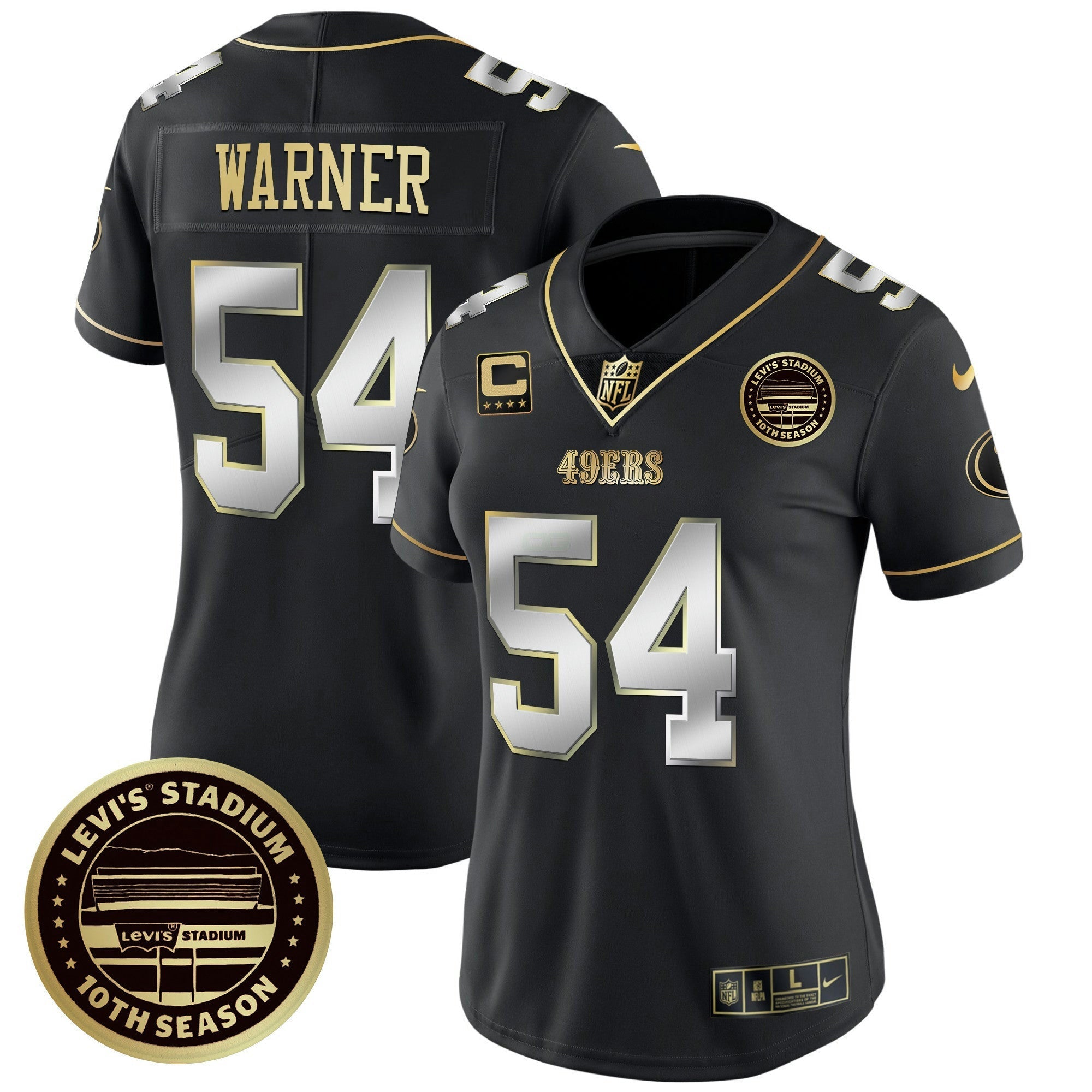 Camisa NFL Women’s Levi’S Stadium 10th Season Patch Vapor Limited Jersey