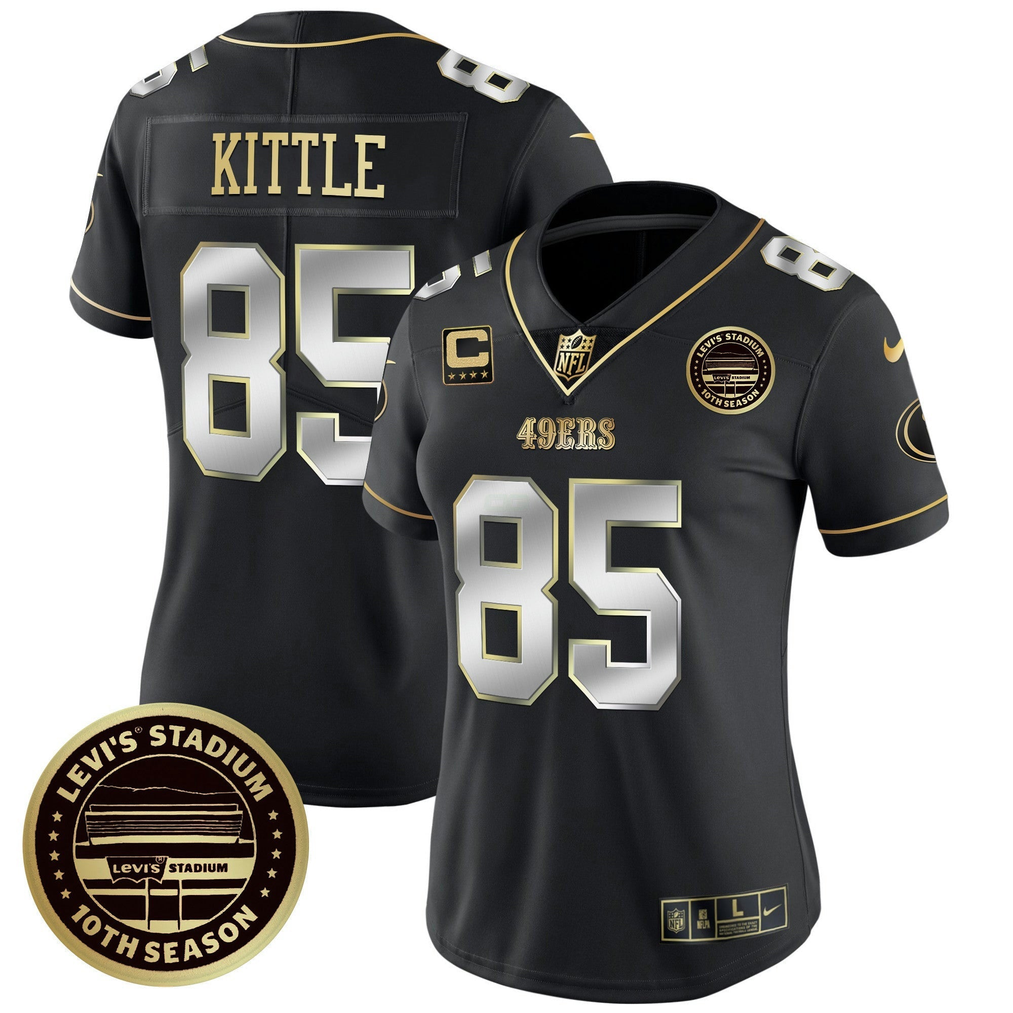 Camisa NFL Women’s Levi’S Stadium 10th Season Patch Vapor Limited Jersey