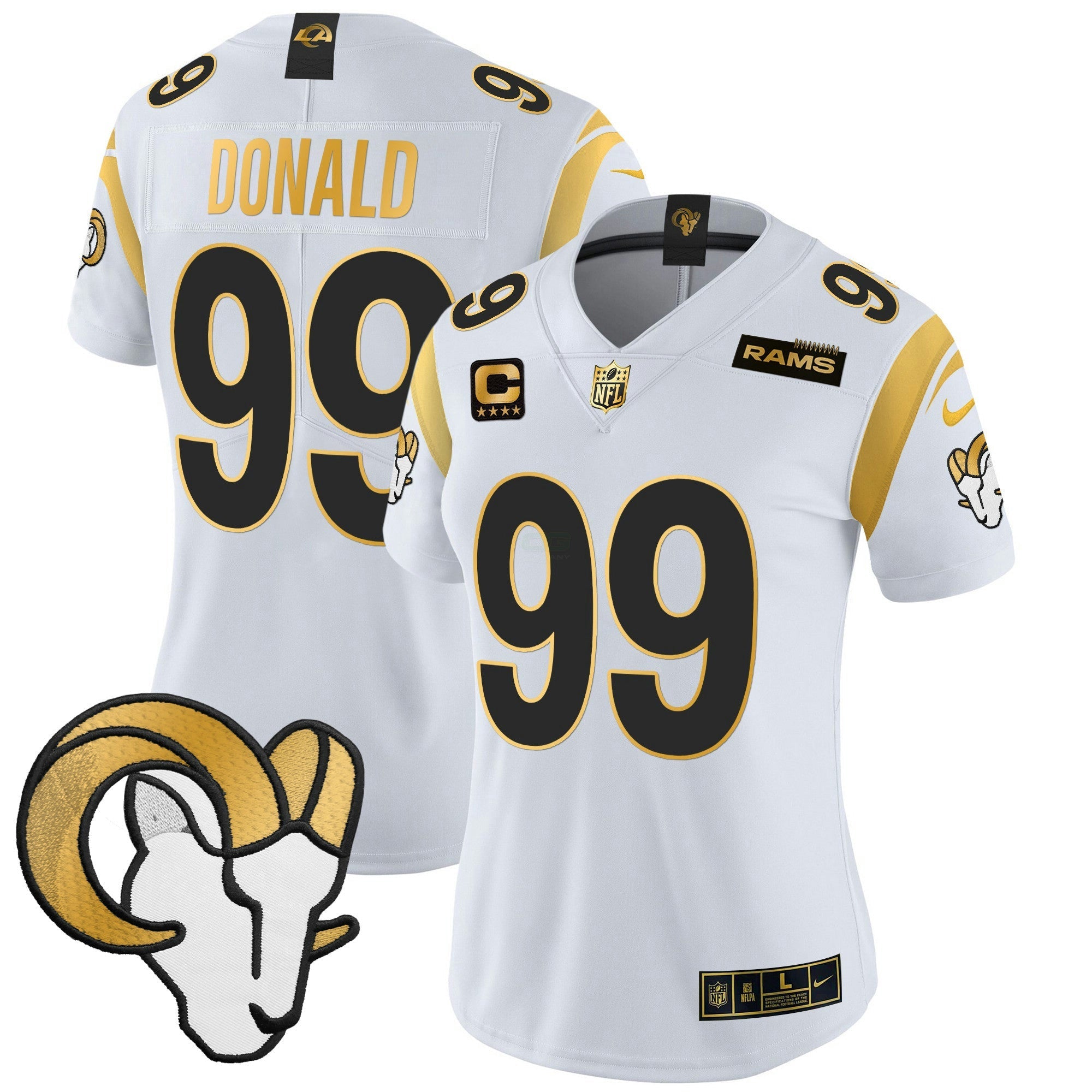 Camisa NFL Women’s Los Angeles 2024 Dourada Vapor Limited Jersey