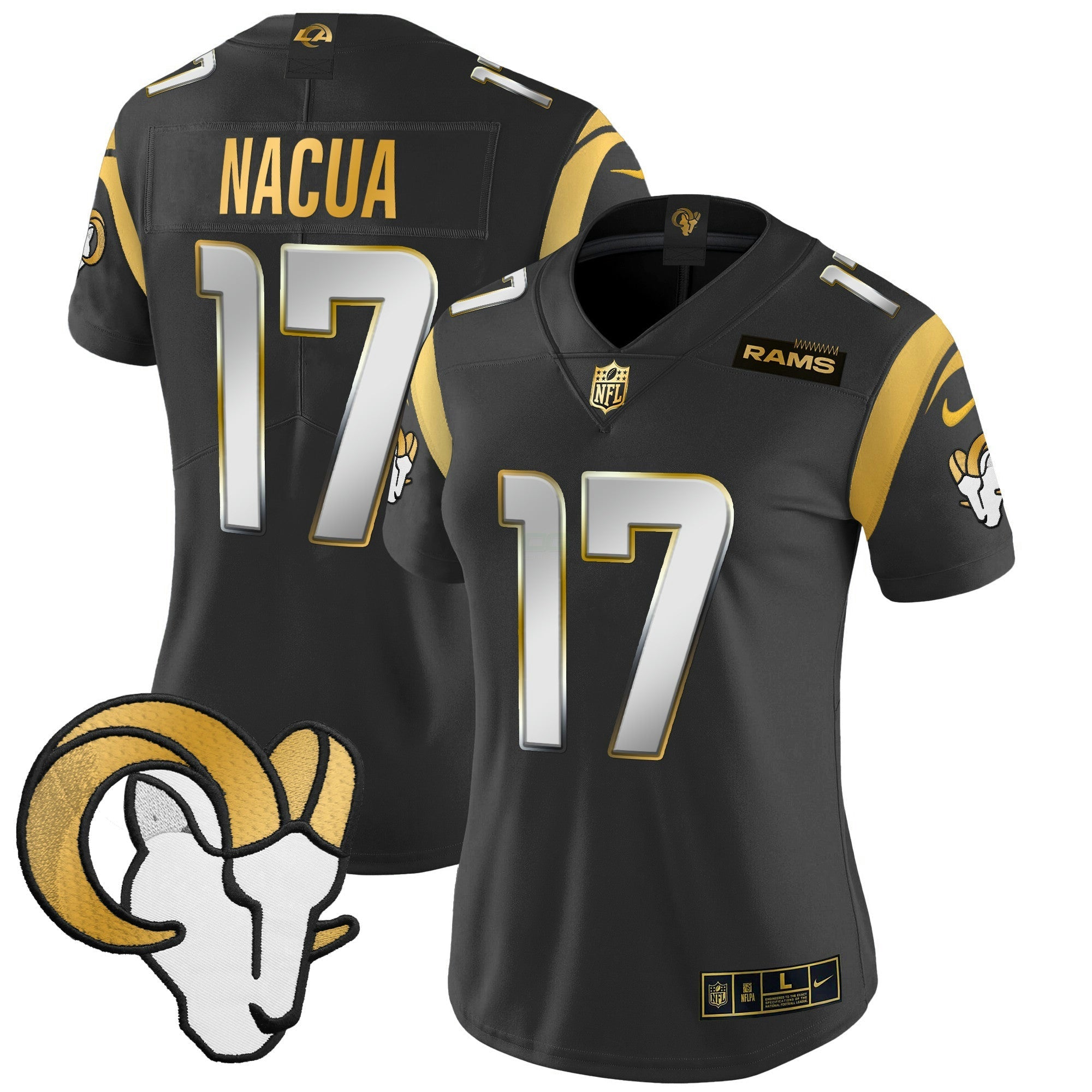 Camisa NFL Women’s Los Angeles 2024 Dourada Vapor Limited Jersey
