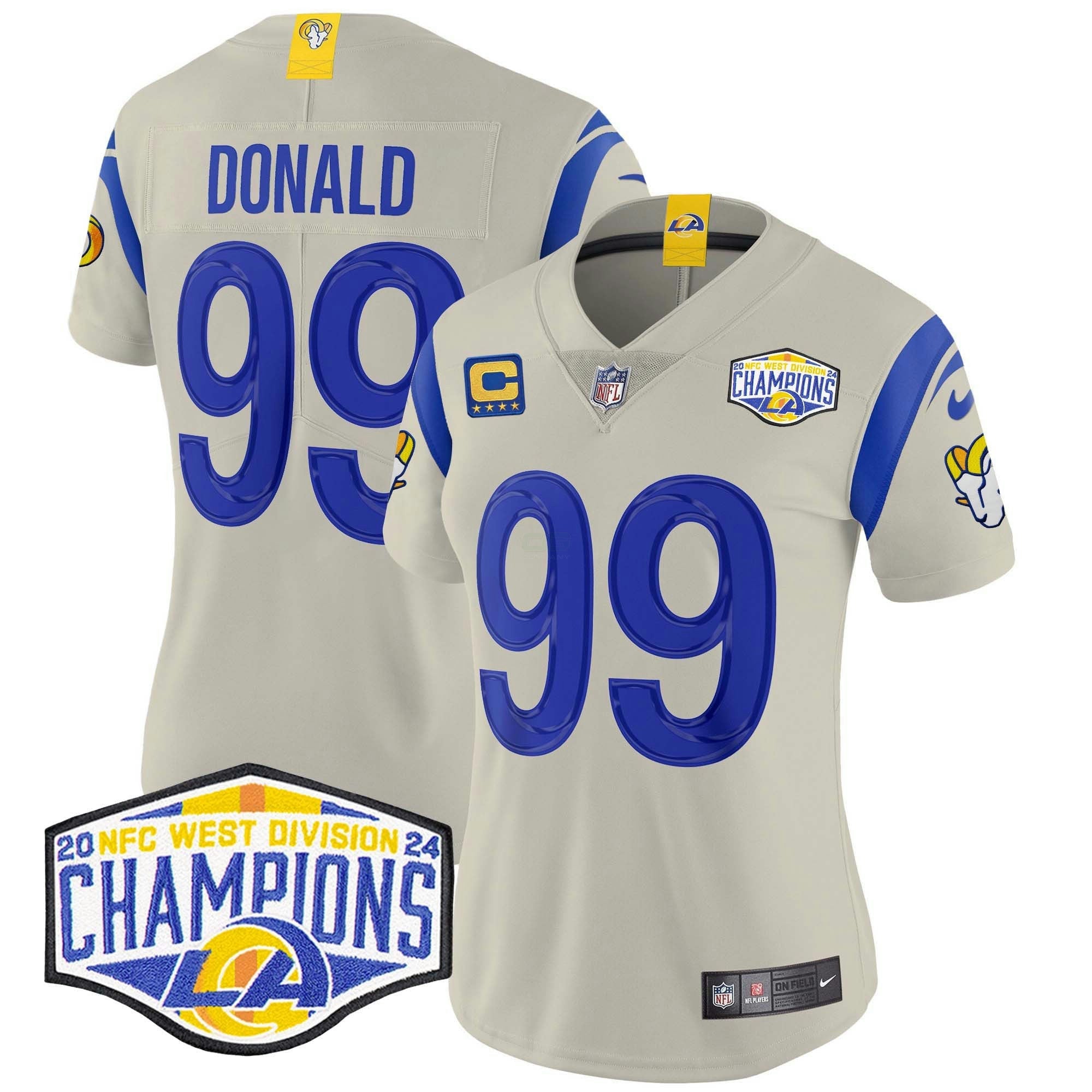 Camisa NFL Women’s Los Angeles 2024 NFC West Division Champions Vapor Limited Jersey