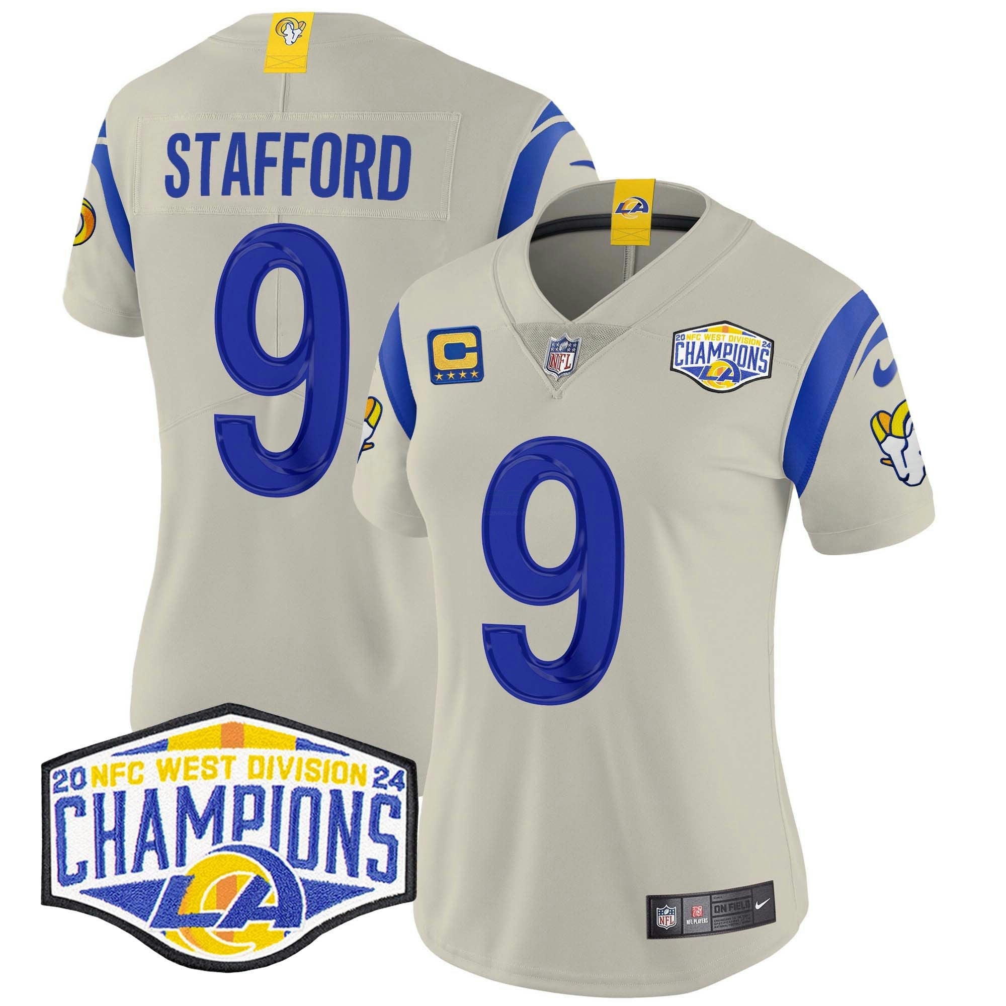 Camisa NFL Women’s Los Angeles 2024 NFC West Division Champions Vapor Limited Jersey