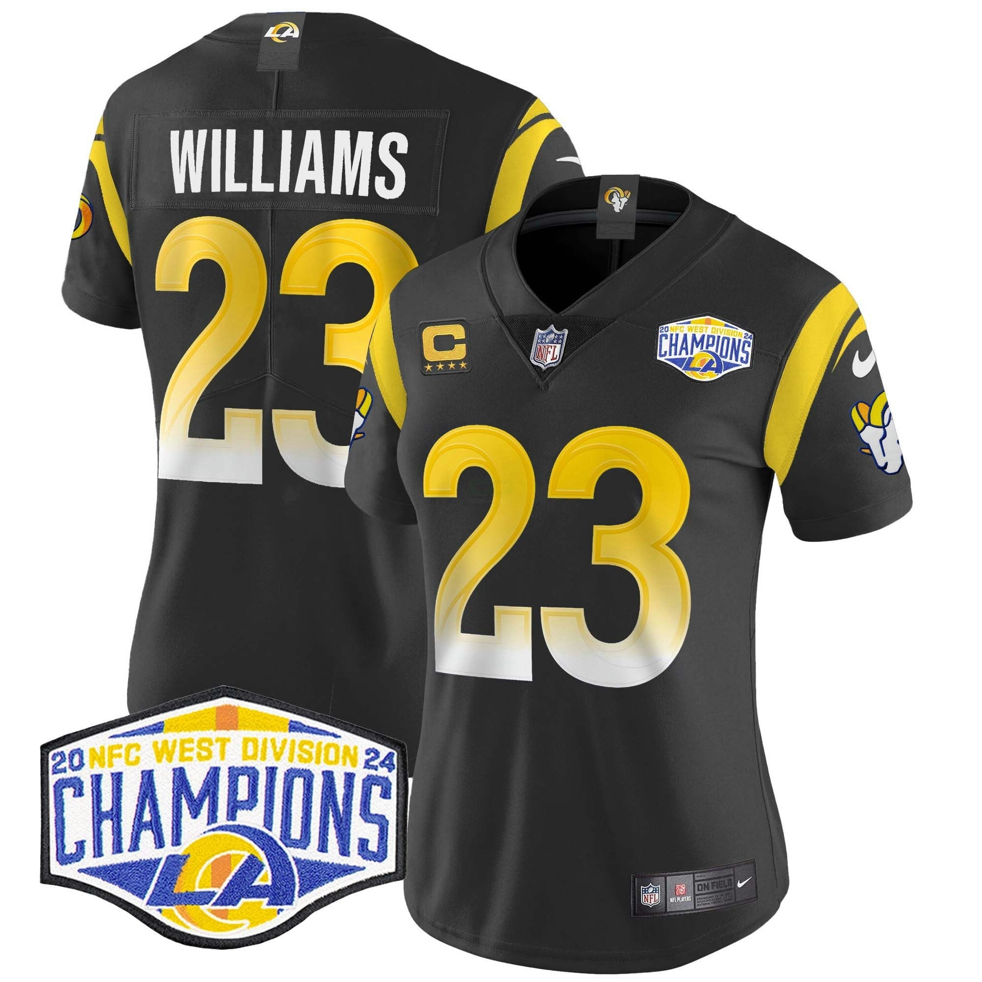 Camisa NFL Women’s Los Angeles 2024 NFC West Division Champions Vapor Limited Jersey