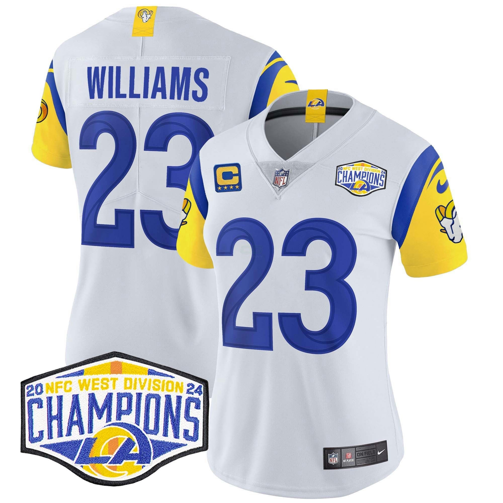 Camisa NFL Women’s Los Angeles 2024 NFC West Division Champions Vapor Limited Jersey