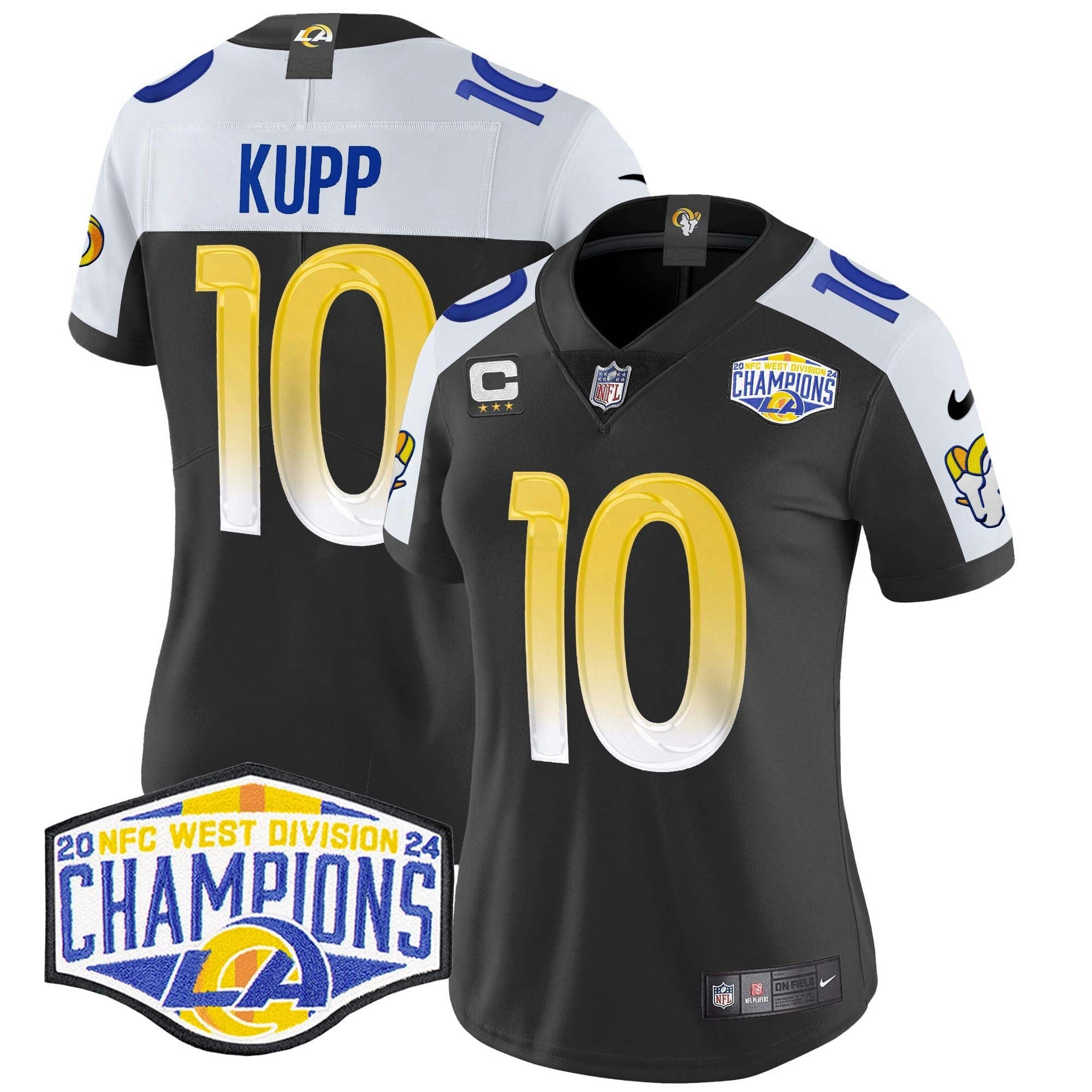 Camisa NFL Women’s Los Angeles 2024 NFC West Division Champions Vapor Limited Jersey