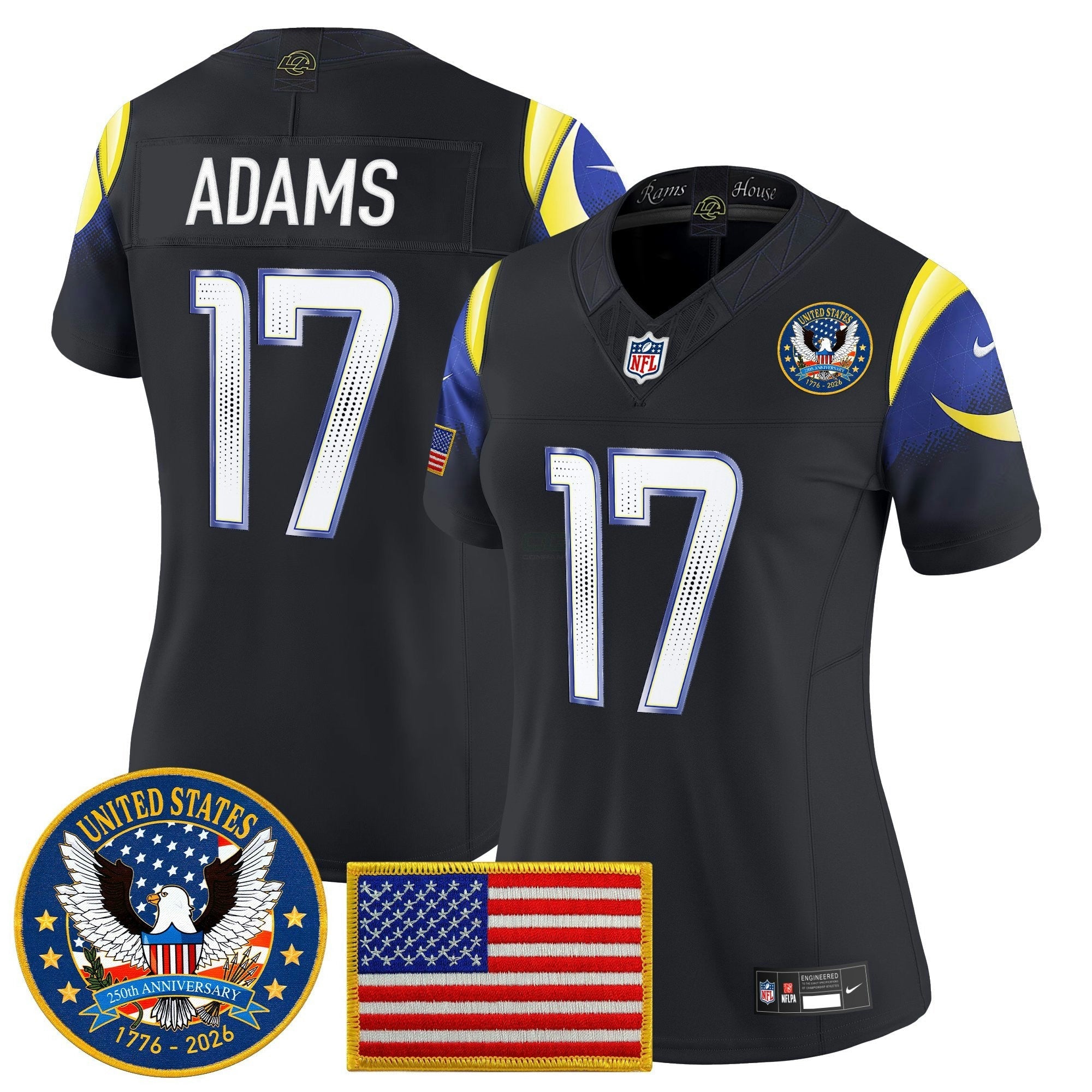 Camisa NFL Women’s Los Angeles 2025 “United States 250th Anniversary Patch” Vapor Limited Jersey