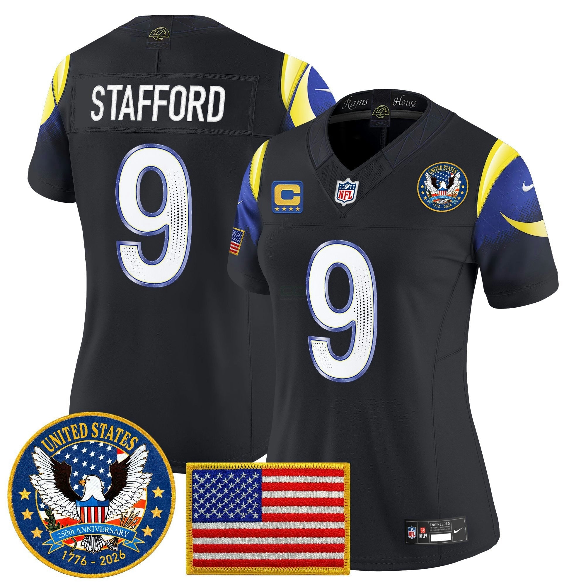 Camisa NFL Women’s Los Angeles 2025 “United States 250th Anniversary Patch” Vapor Limited Jersey