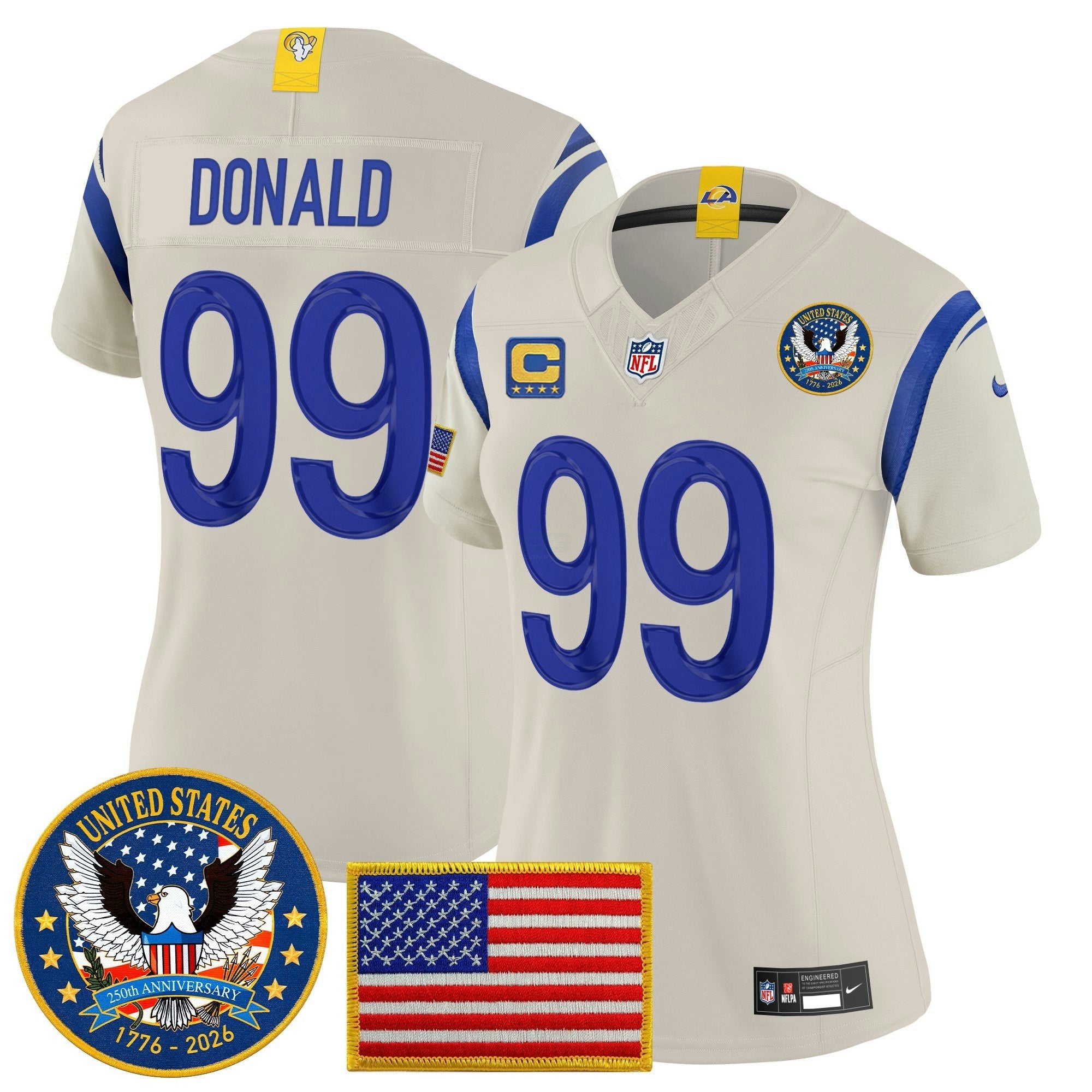 Camisa NFL Women’s Los Angeles 2025 “United States 250th Anniversary Patch” Vapor Limited Jersey
