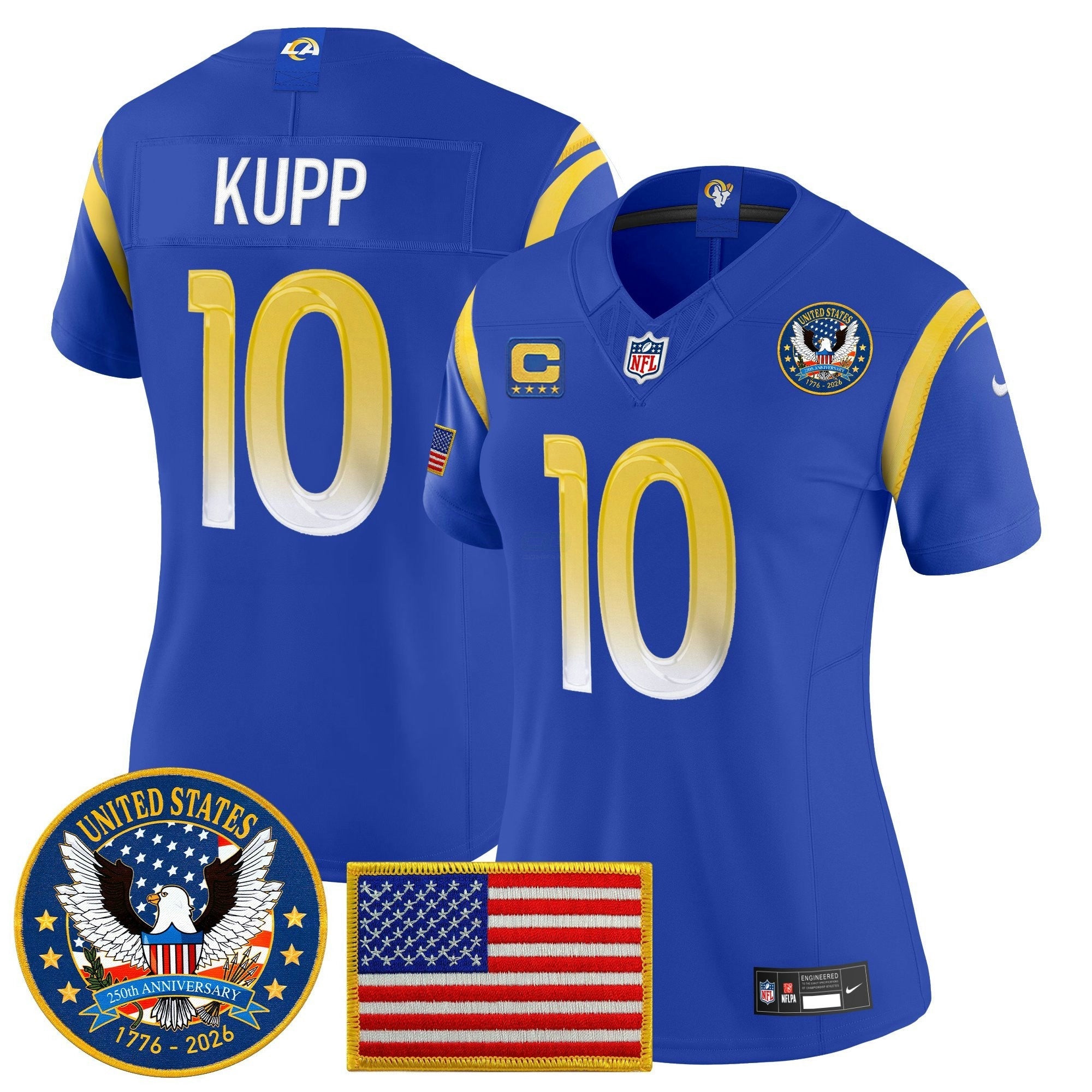 Camisa NFL Women’s Los Angeles 2025 “United States 250th Anniversary Patch” Vapor Limited Jersey