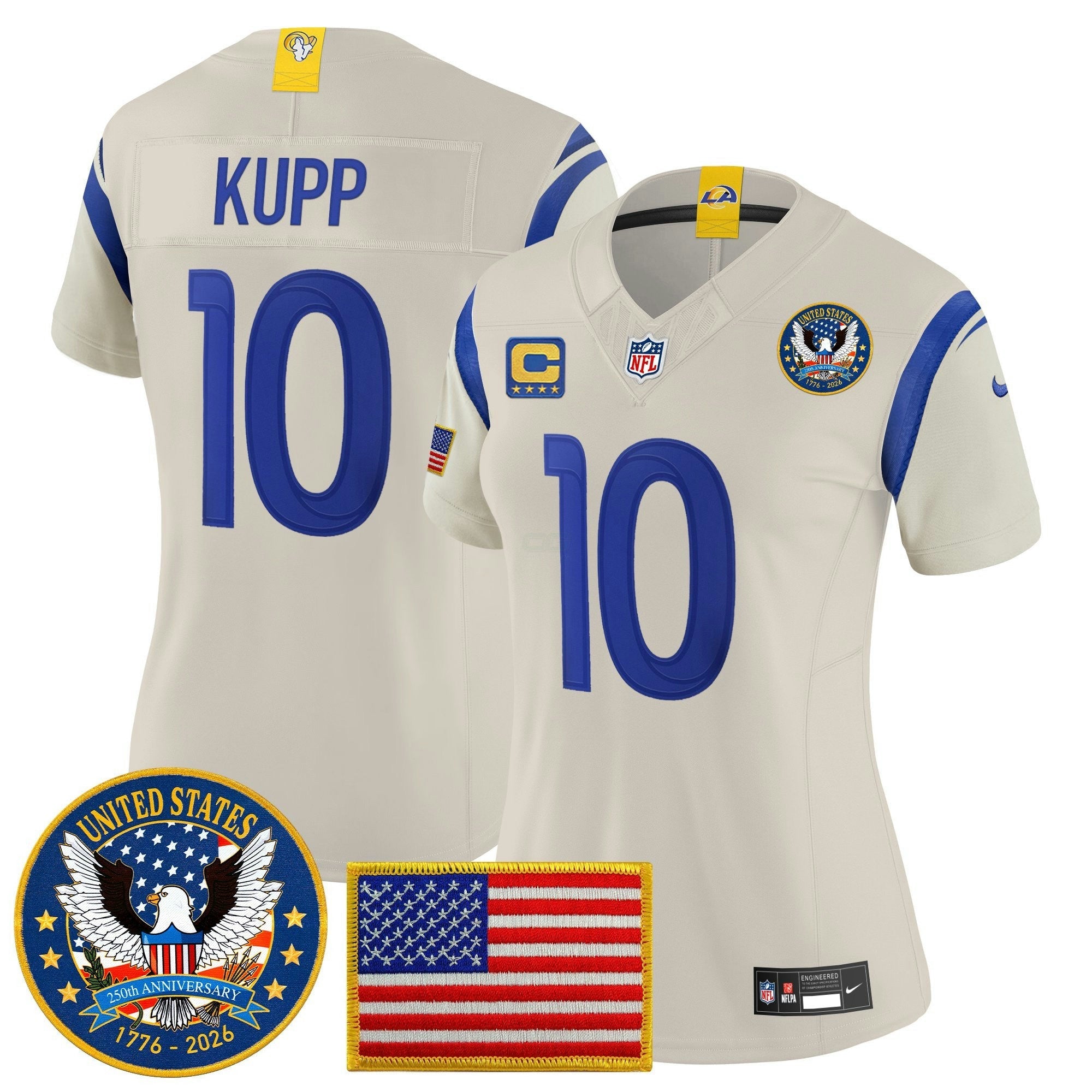 Camisa NFL Women’s Los Angeles 2025 “United States 250th Anniversary Patch” Vapor Limited Jersey
