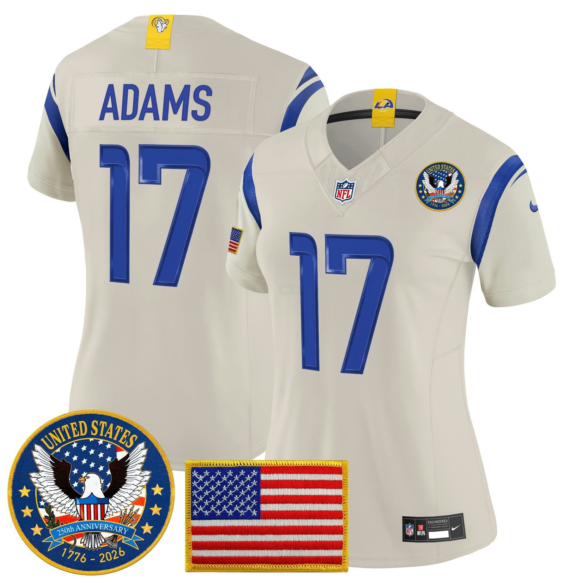 Camisa NFL Women’s Los Angeles 2025 “United States 250th Anniversary Patch” Vapor Limited Jersey