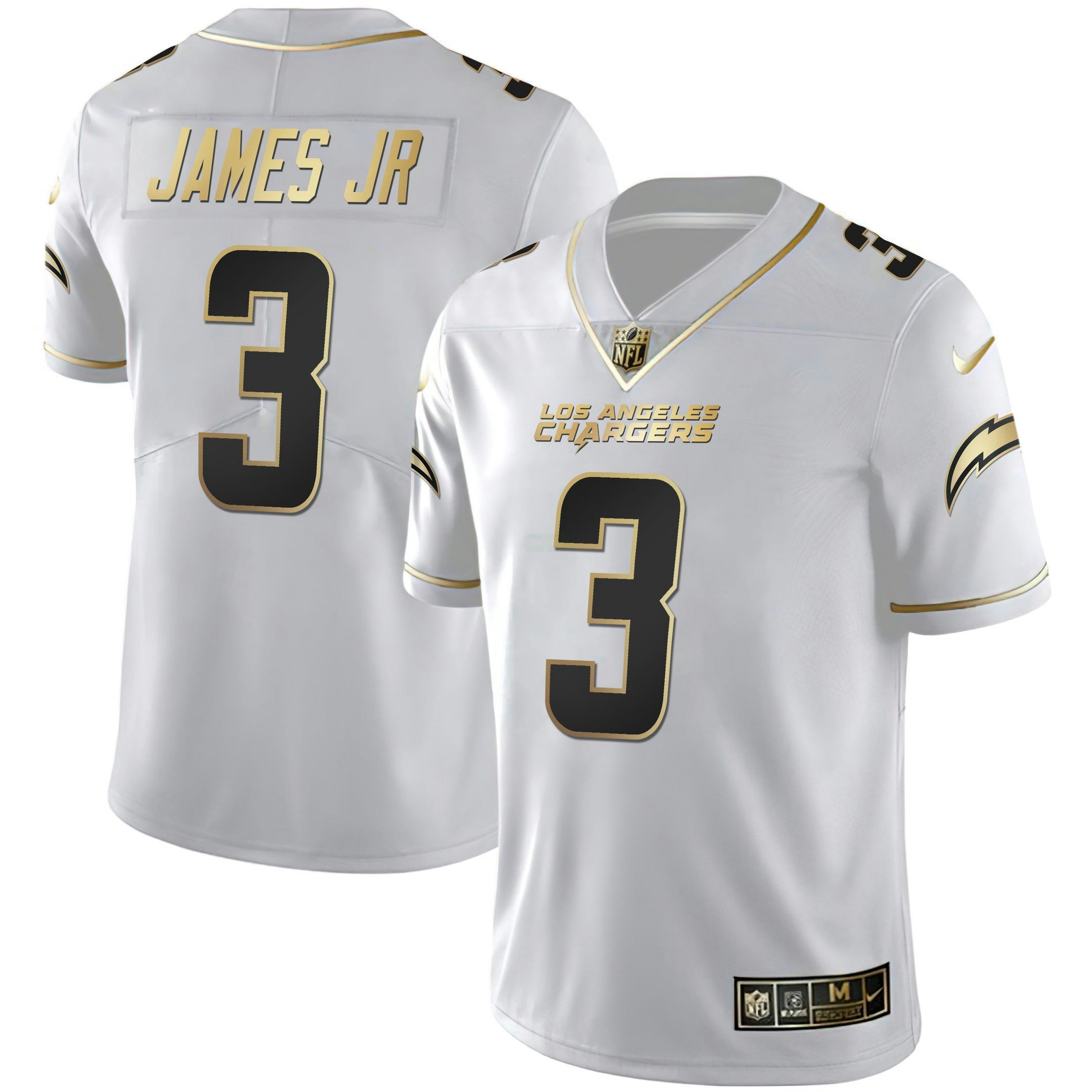 Camisa NFL Women’s Los Angeles Branca Dourada & Preta Dourada Jersey