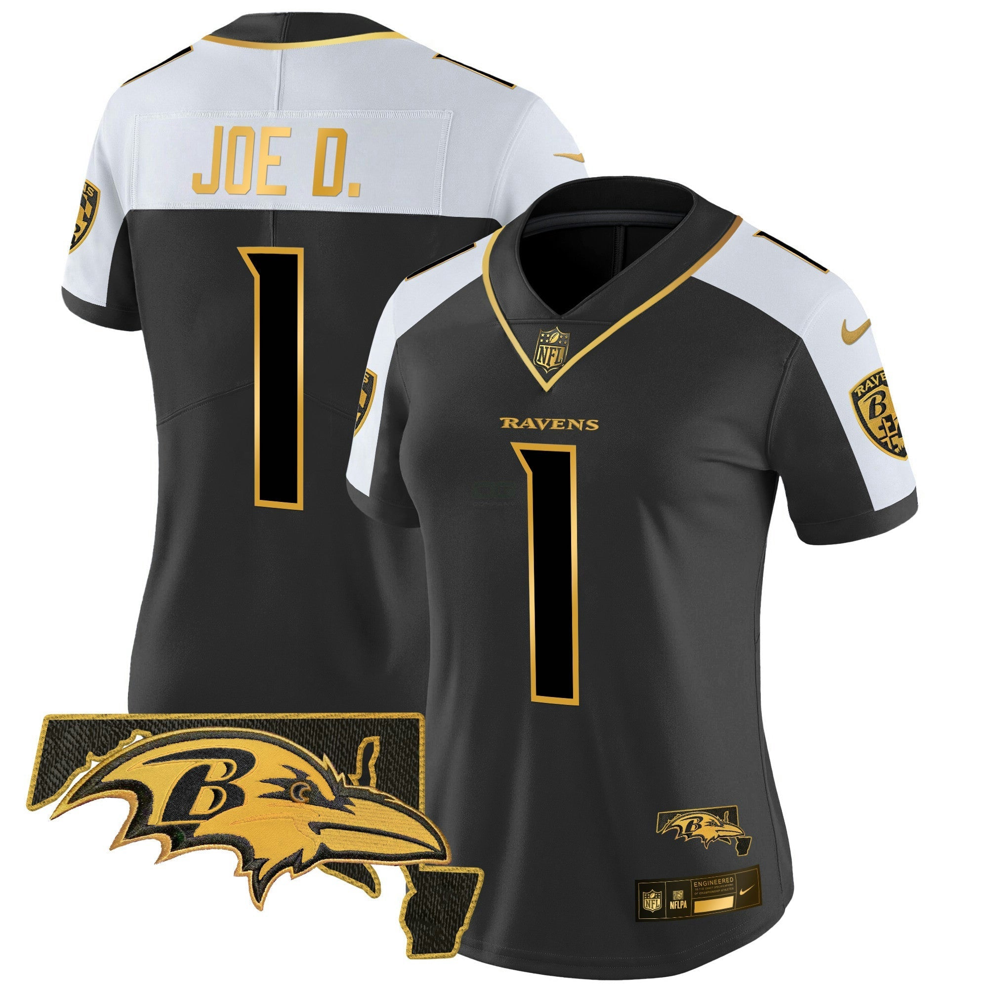 Camisa NFL Women’s Maryland Patch Dourada Vapor Limited Jersey V2