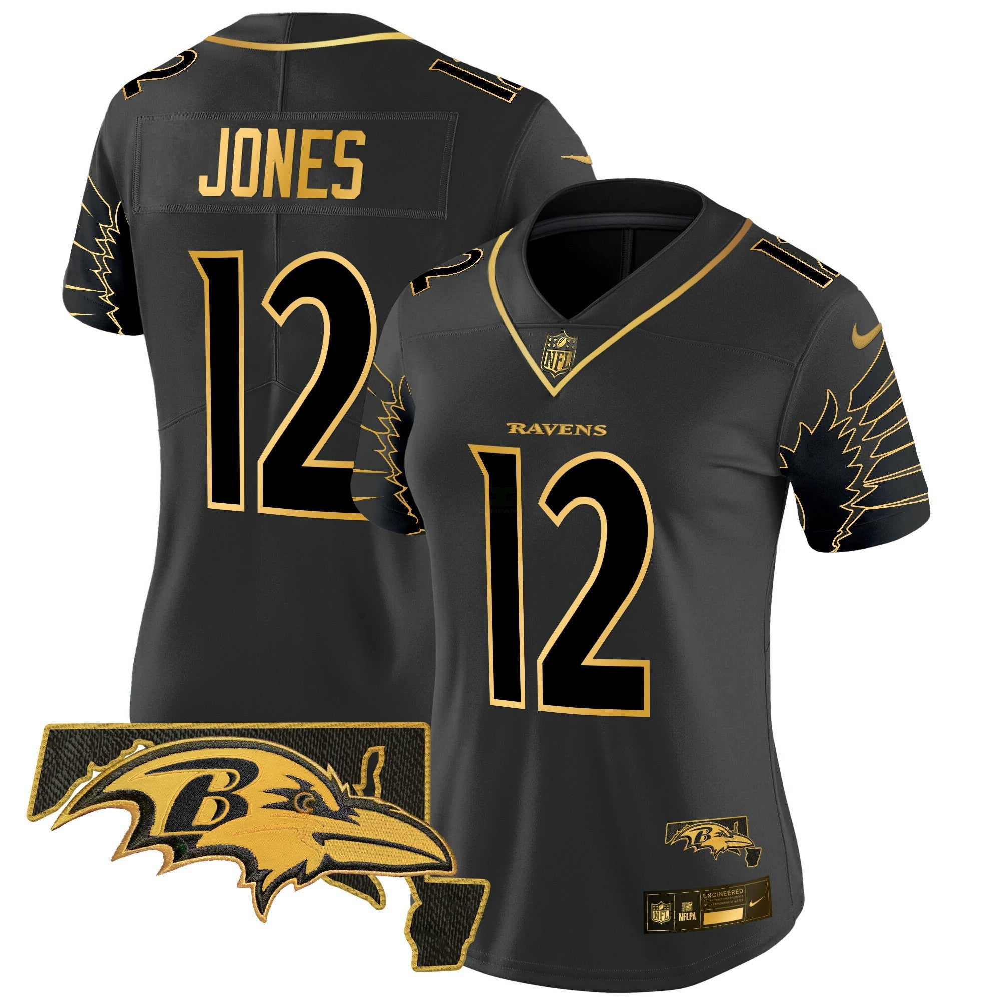Camisa NFL Women’s Maryland Patch Dourada Vapor Limited Jersey V2