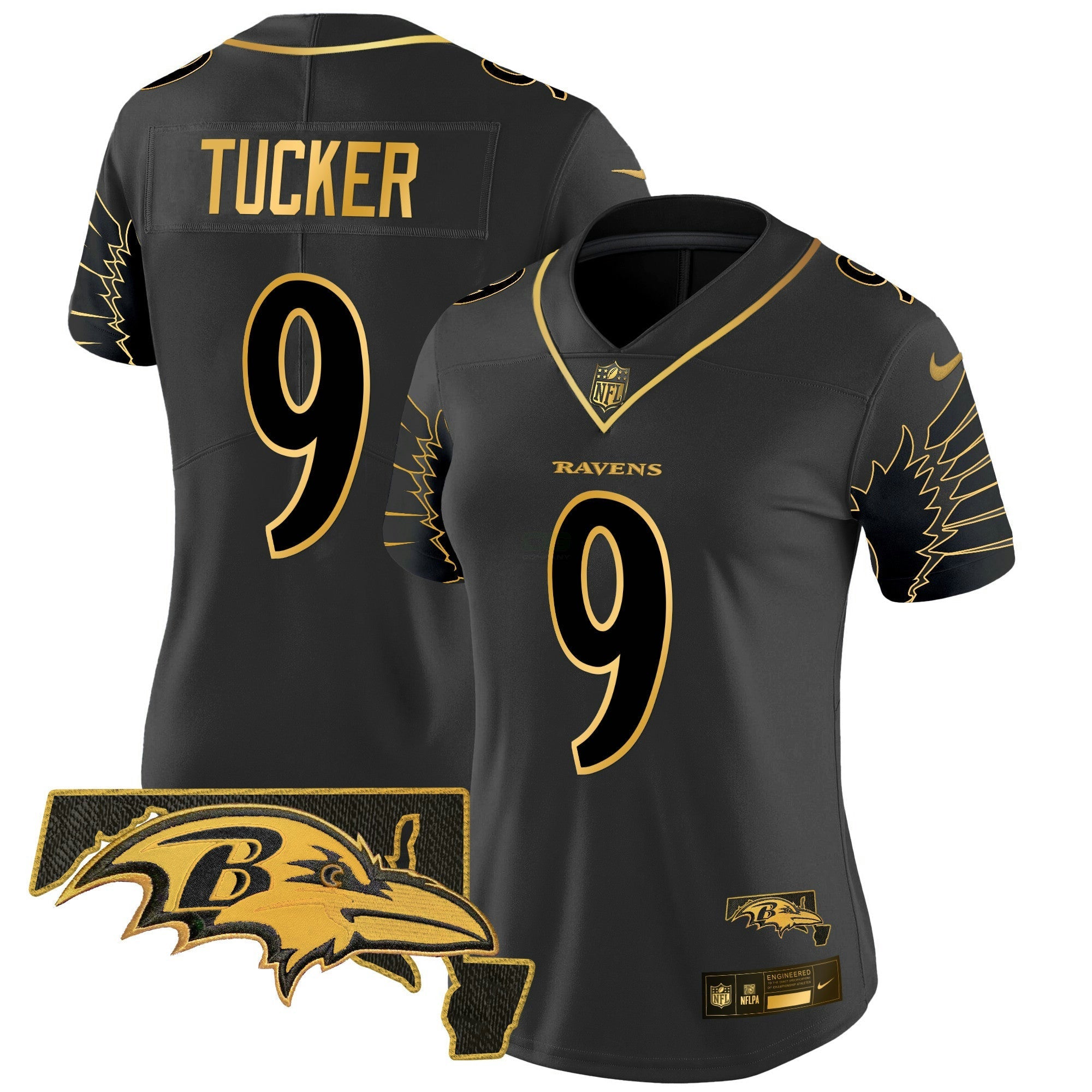 Camisa NFL Women’s Maryland Patch Dourada Vapor Limited Jersey V2