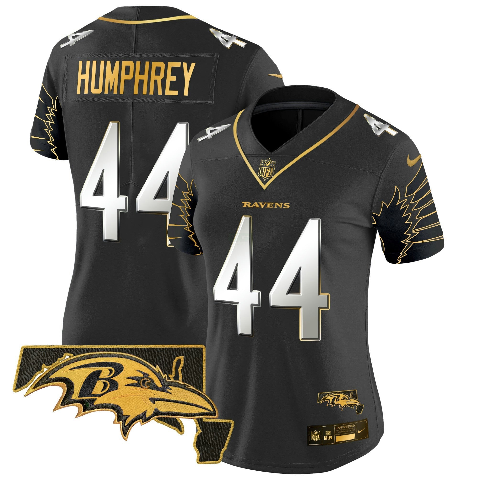 Camisa NFL Women’s Maryland Patch Dourada Vapor Limited Jersey V2