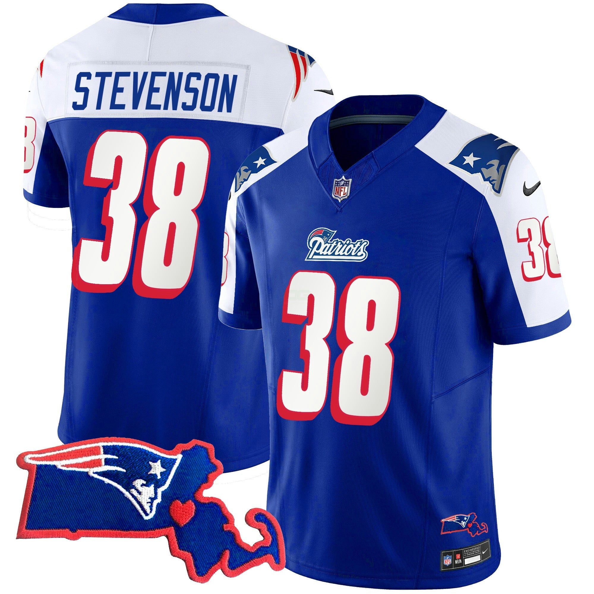 Camisa NFL Women’s Massachusetts Patch Vapor Jersey