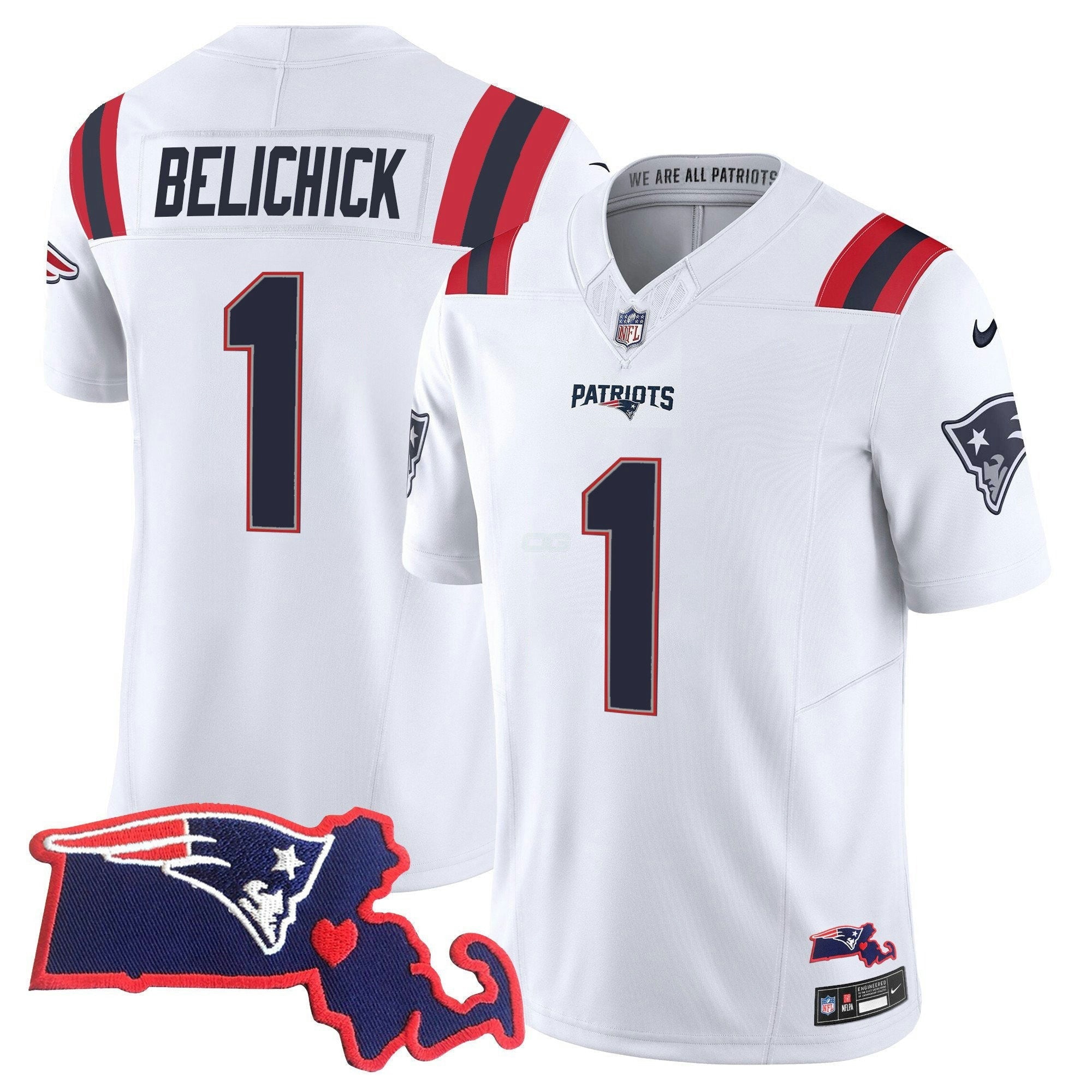 Camisa NFL Women’s Massachusetts Patch Vapor Jersey
