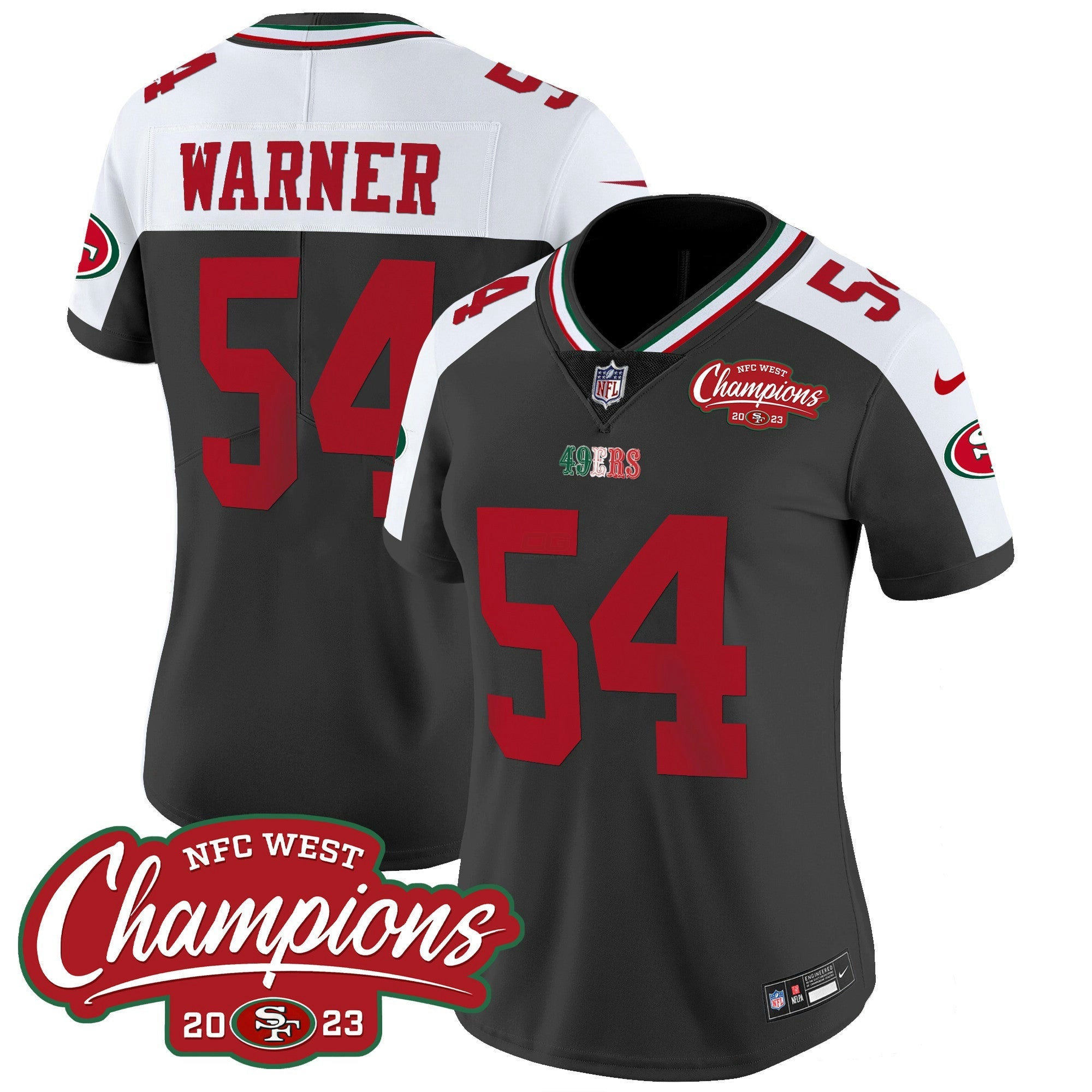Camisa NFL Women’s Mexico 2023 NFC West Champions Patch Vapor Jersey