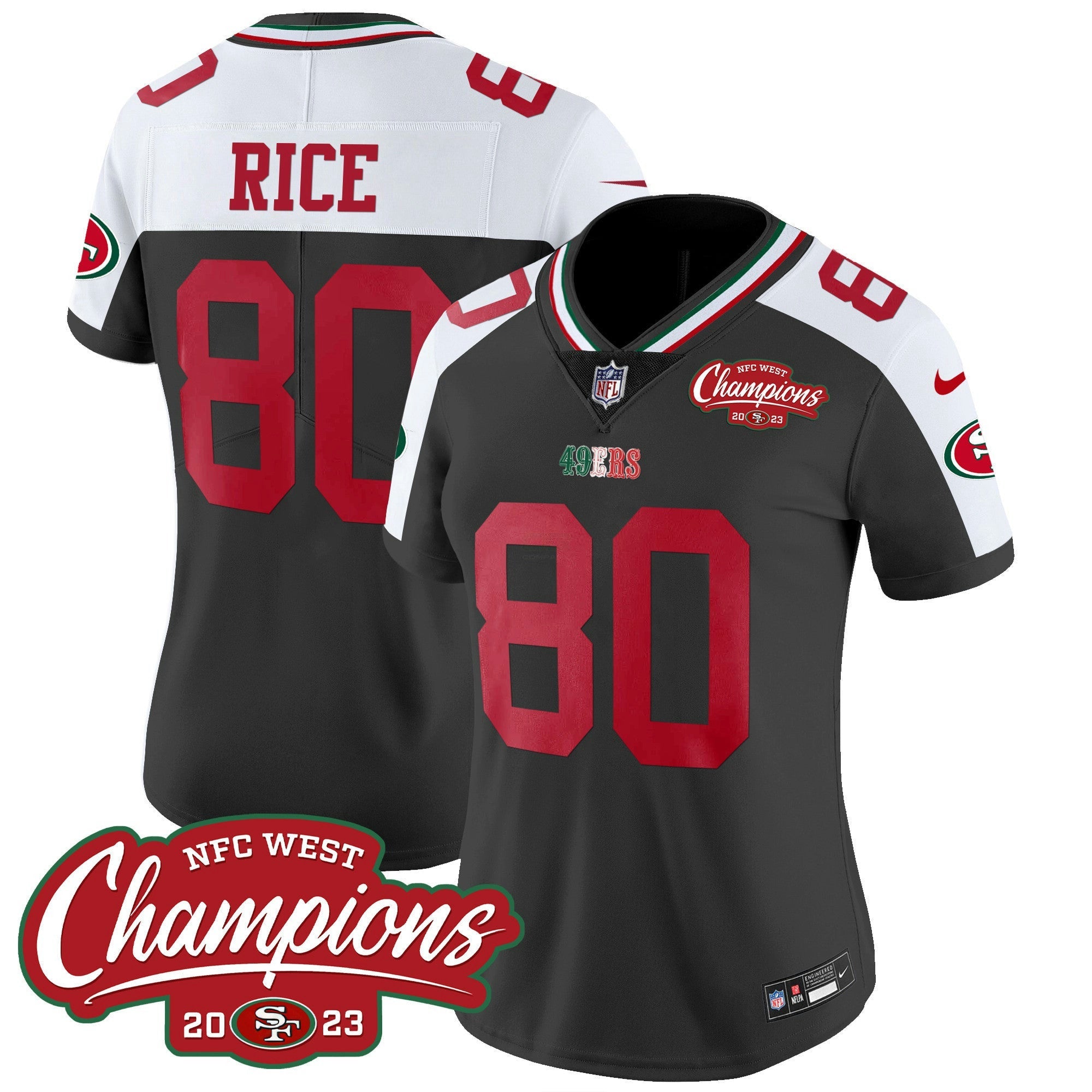 Camisa NFL Women’s Mexico 2023 NFC West Champions Patch Vapor Jersey