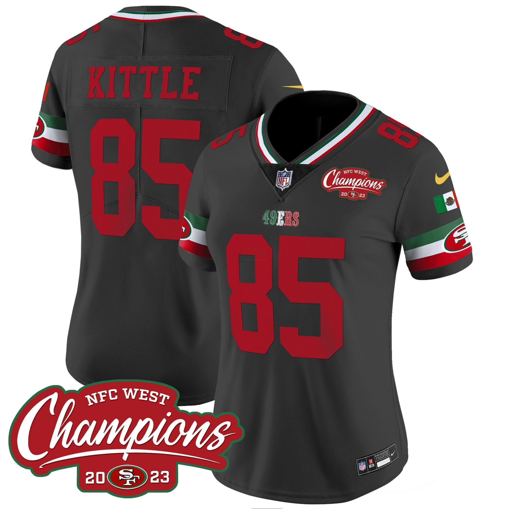 Camisa NFL Women’s Mexico 2023 NFC West Champions Patch Vapor Jersey