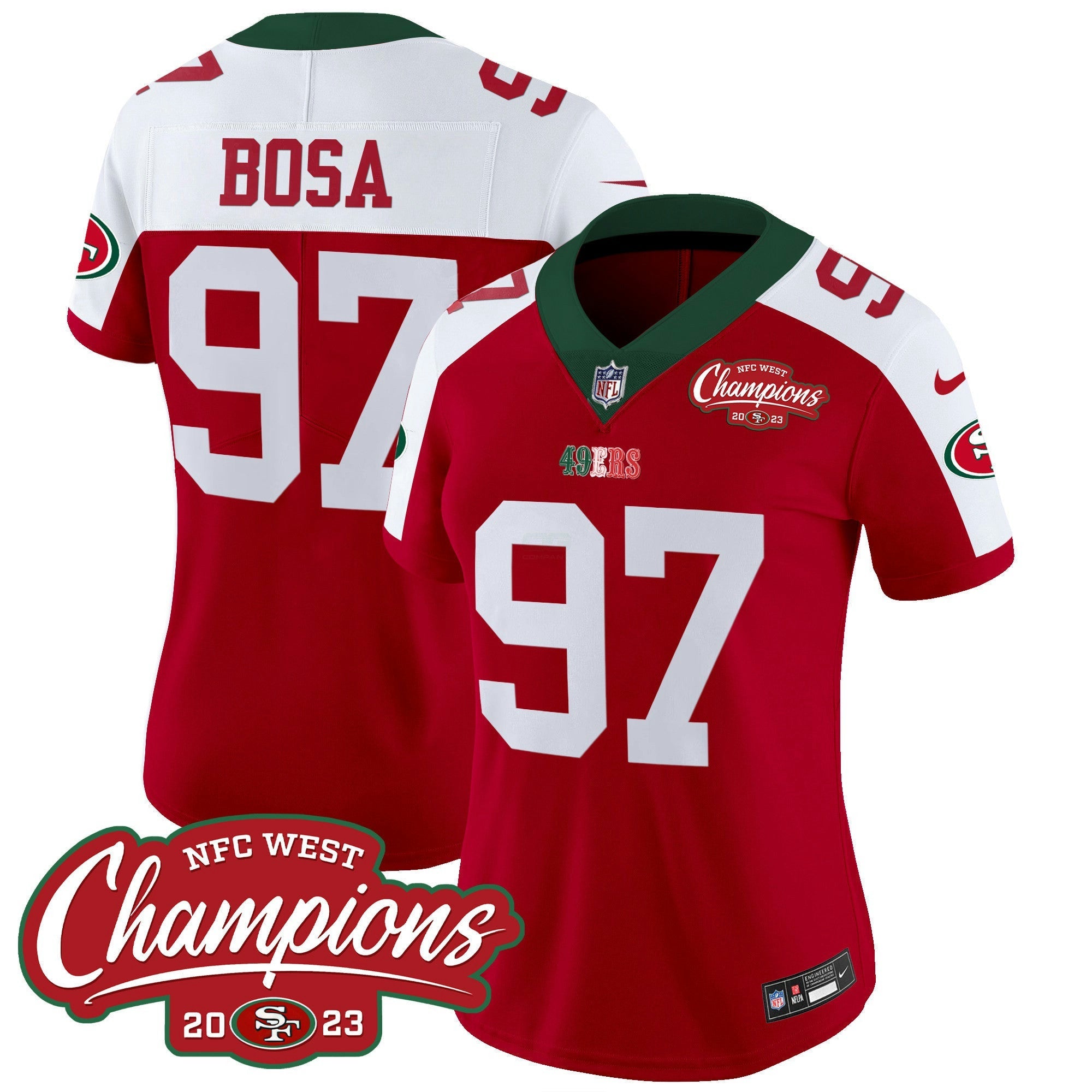 Camisa NFL Women’s Mexico 2023 NFC West Champions Patch Vapor Jersey