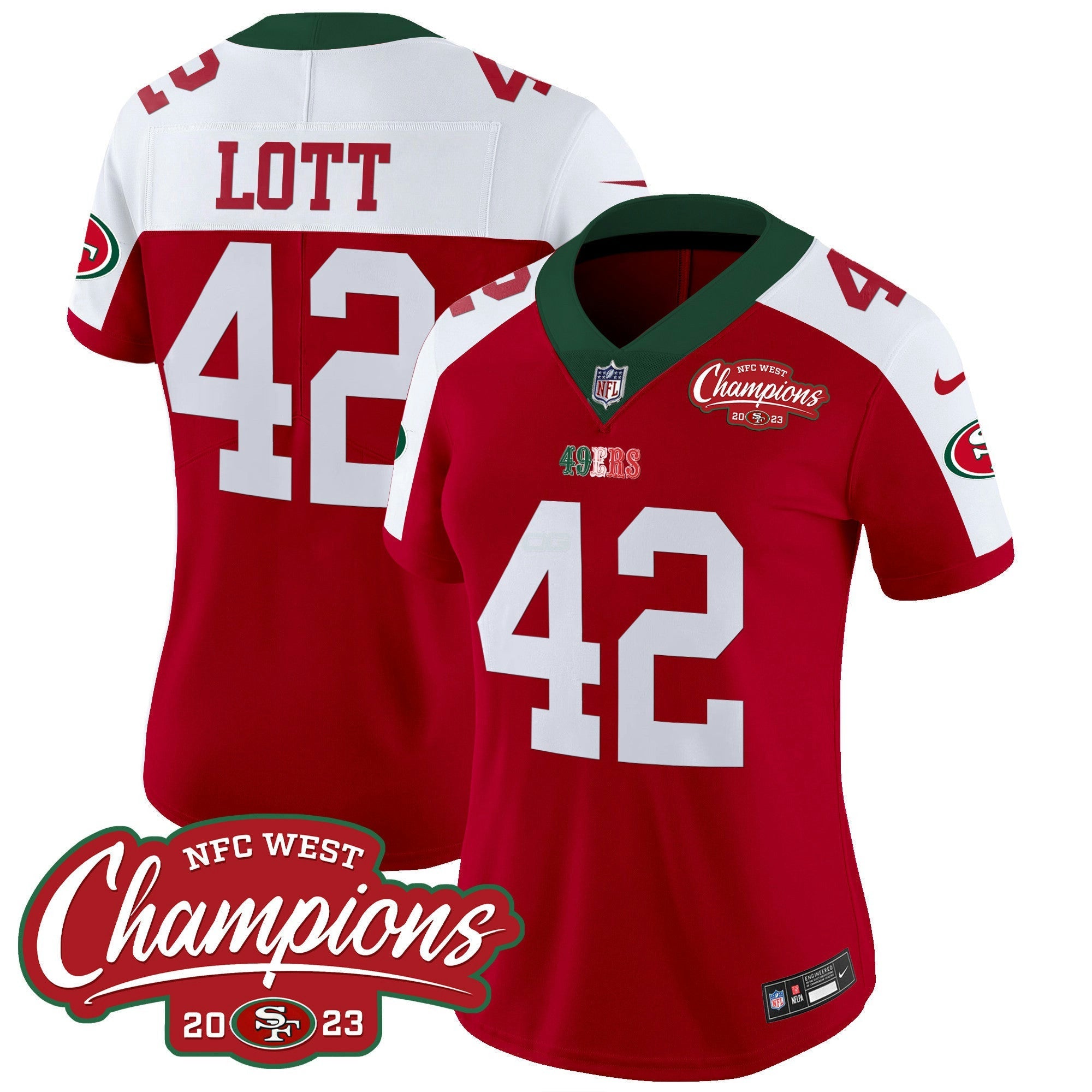 Camisa NFL Women’s Mexico 2023 NFC West Champions Patch Vapor Jersey