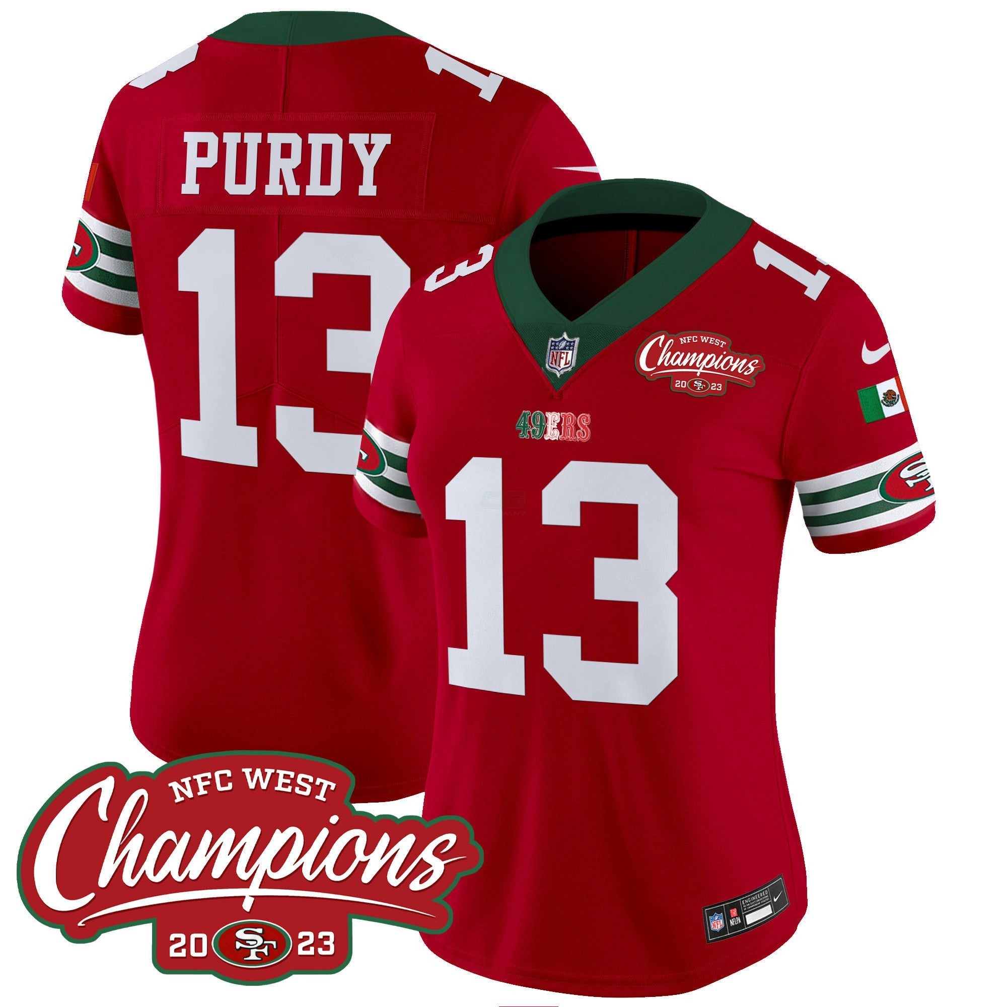 Camisa NFL Women’s Mexico 2023 NFC West Champions Patch Vapor Jersey