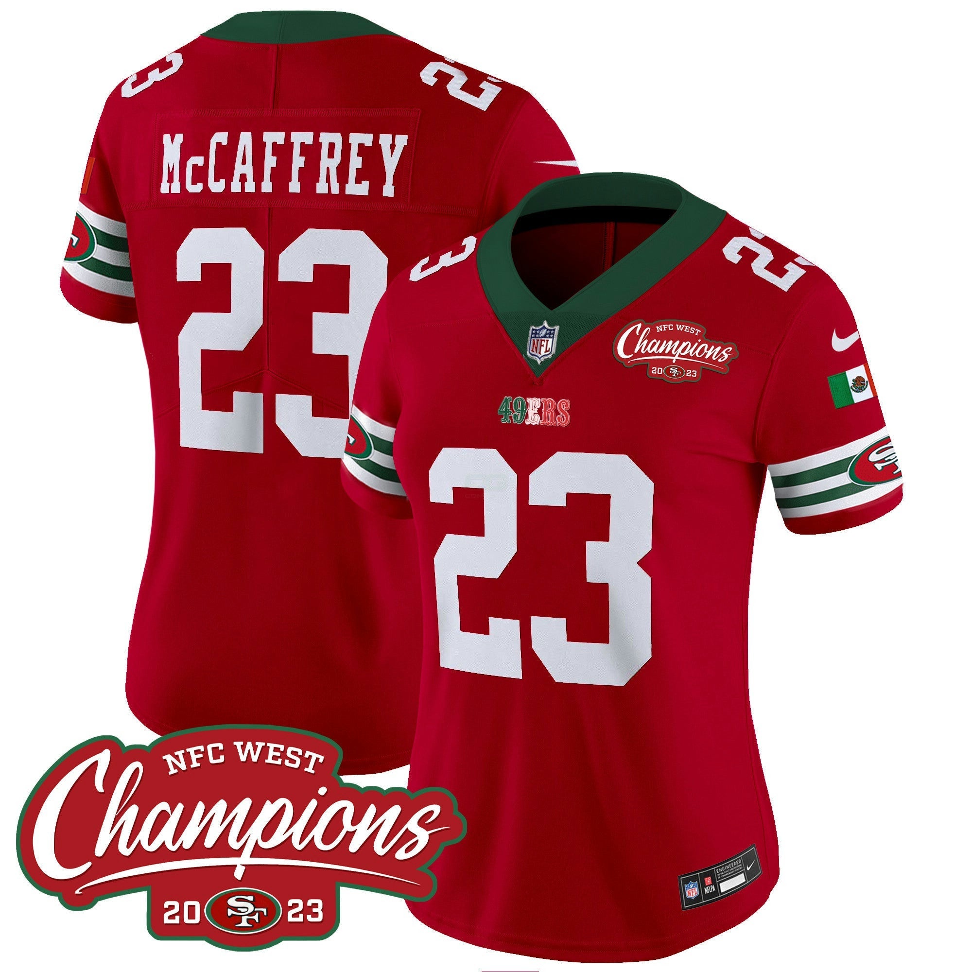 Camisa NFL Women’s Mexico 2023 NFC West Champions Patch Vapor Jersey