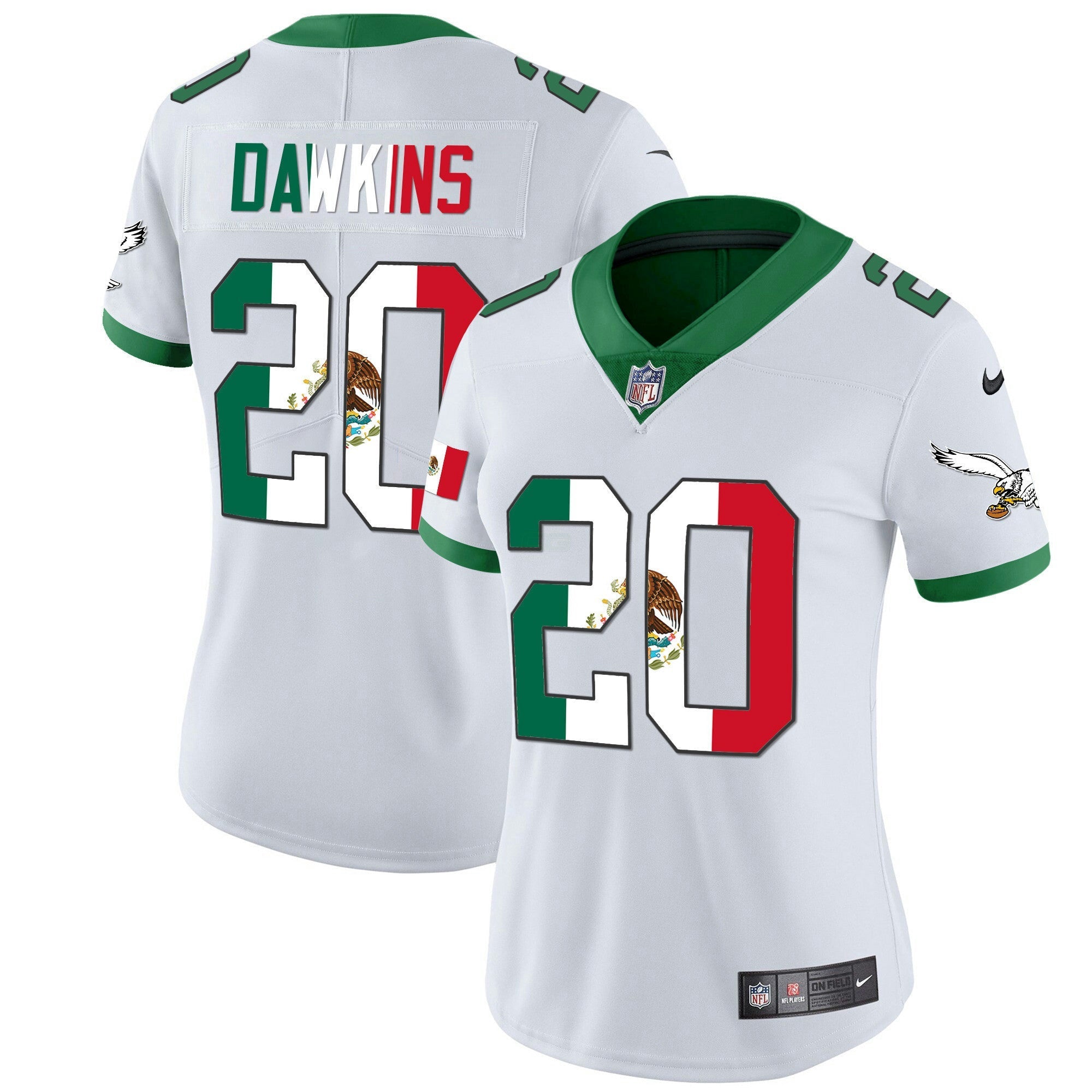 Camisa NFL Women’s Mexico Gold & Kelly Vapor Jersey