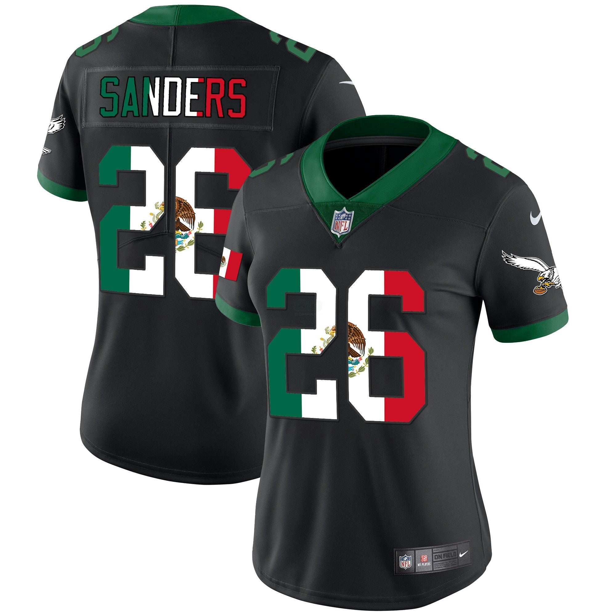Camisa NFL Women’s Mexico Gold & Kelly Vapor Jersey