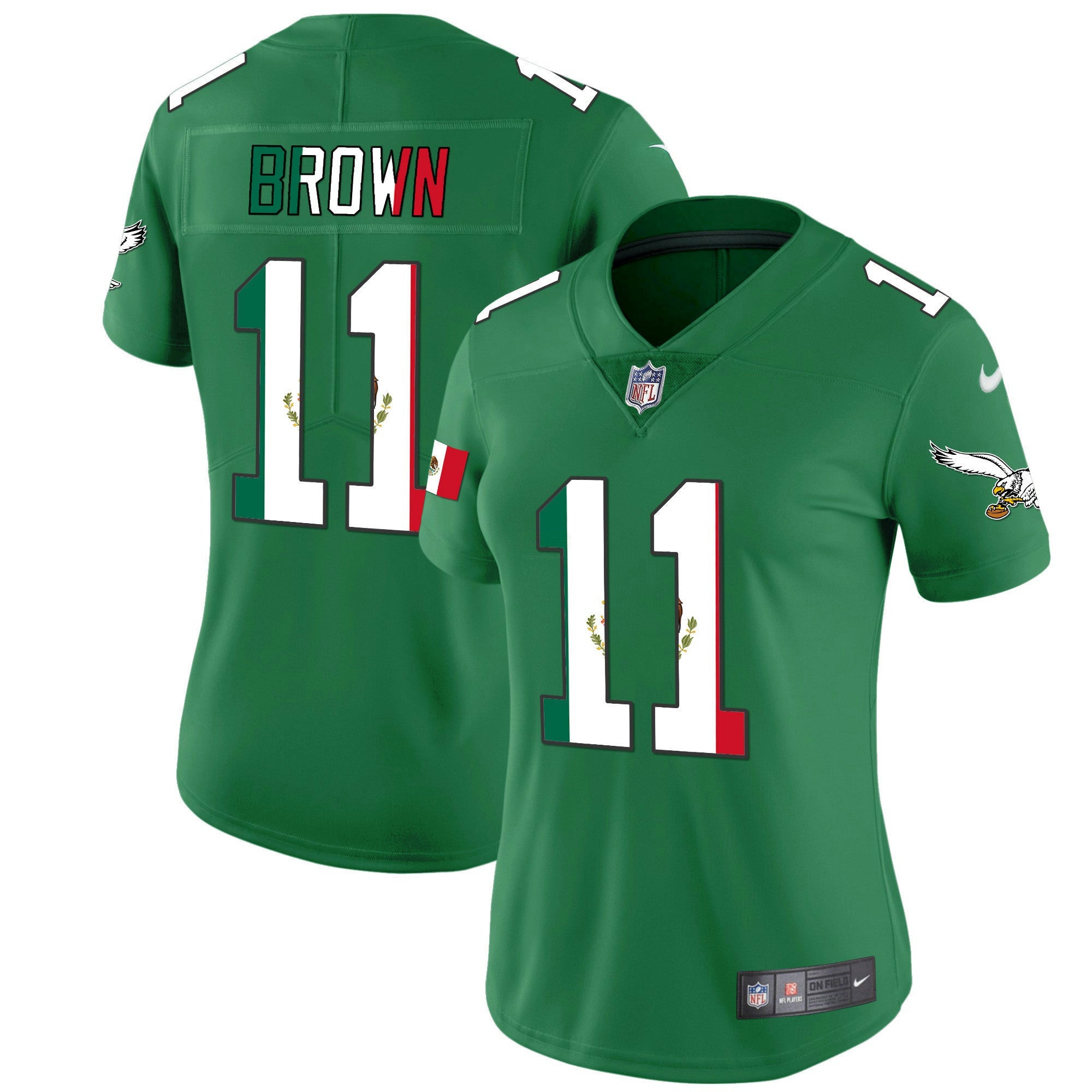 Camisa NFL Women’s Mexico Gold & Kelly Vapor Jersey