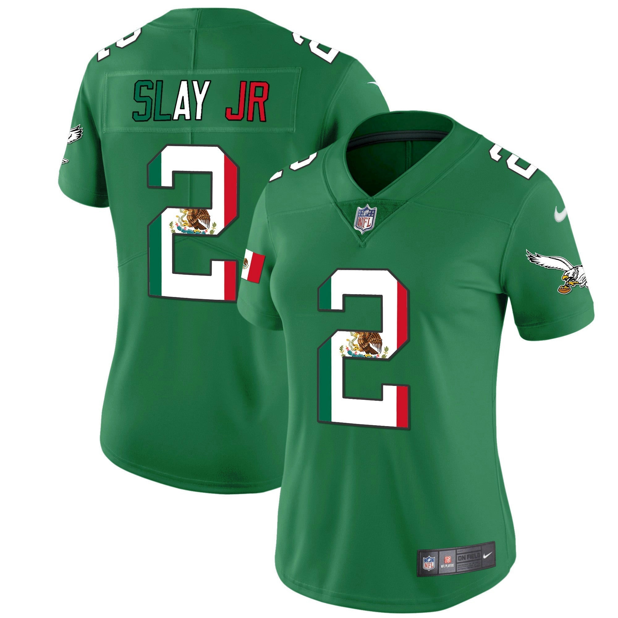 Camisa NFL Women’s Mexico Gold & Kelly Vapor Jersey
