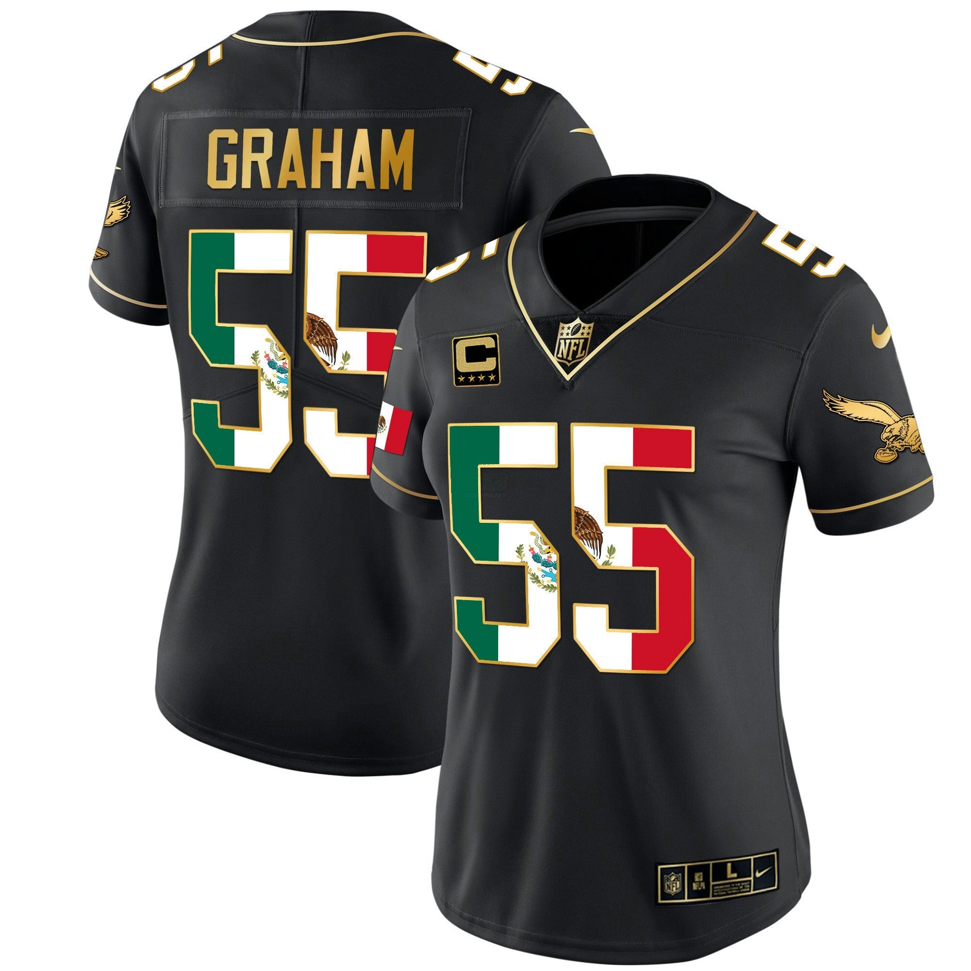 Camisa NFL Women’s Mexico Gold & Kelly Vapor Jersey