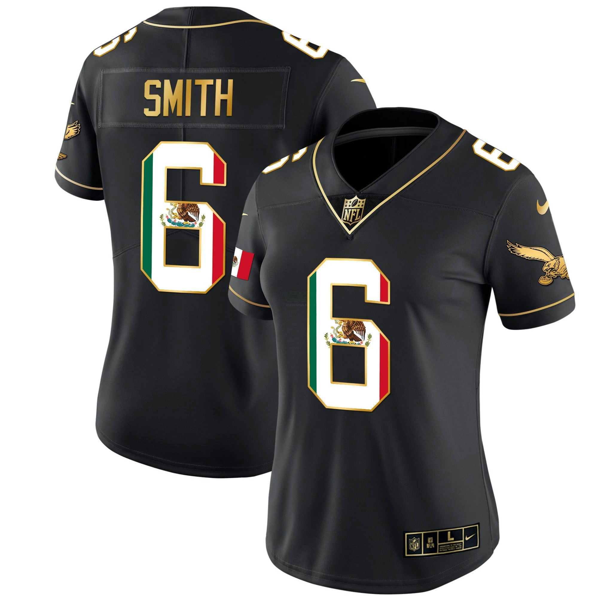 Camisa NFL Women’s Mexico Gold & Kelly Vapor Jersey