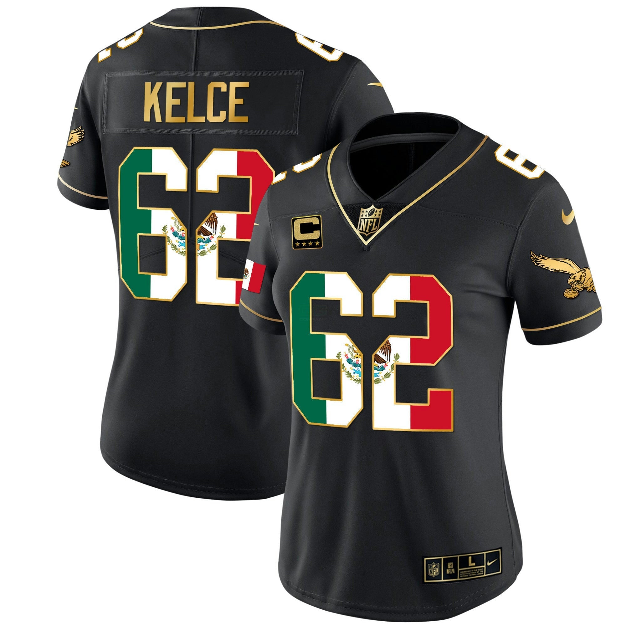 Camisa NFL Women’s Mexico Gold & Kelly Vapor Jersey