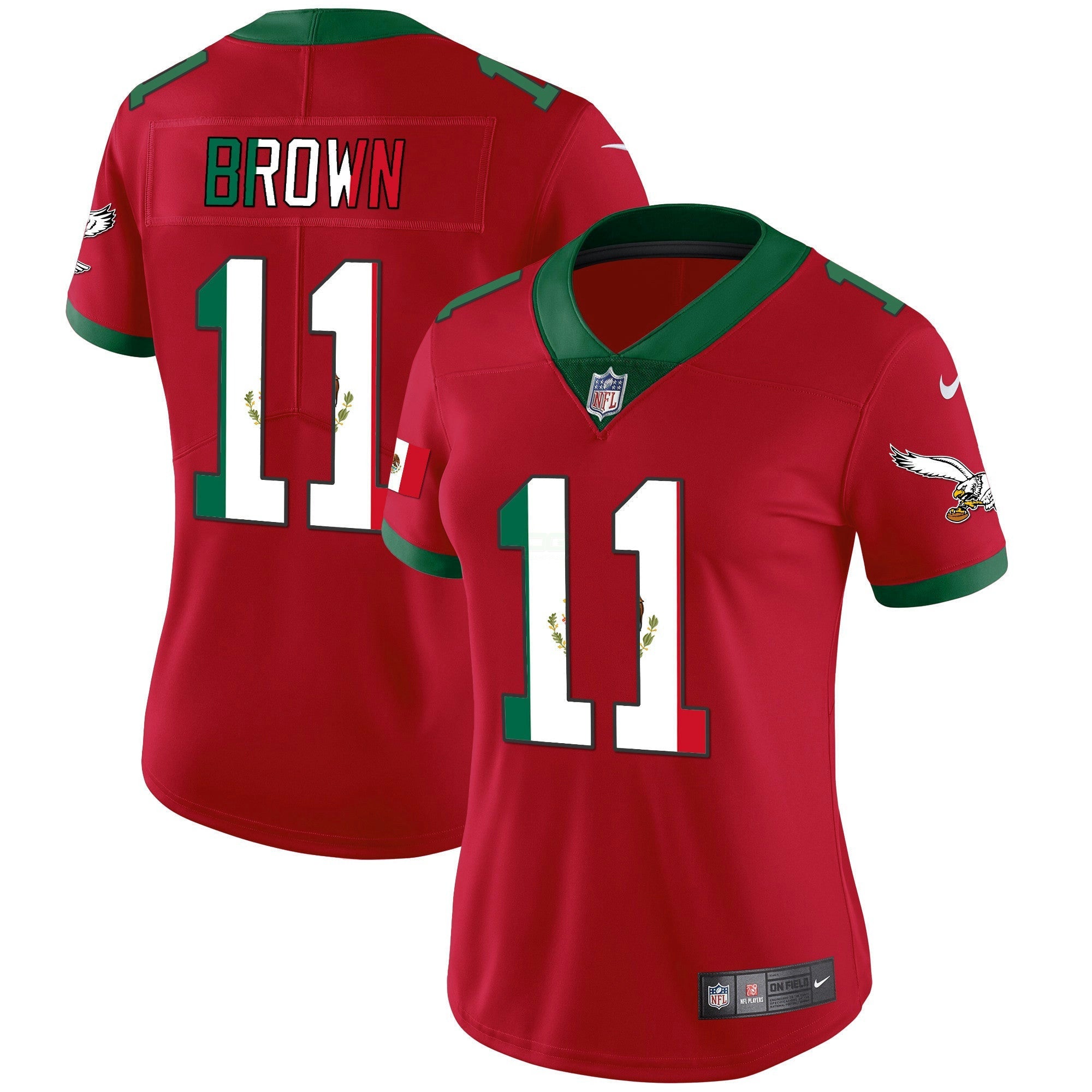 Camisa NFL Women’s Mexico Gold & Kelly Vapor Jersey