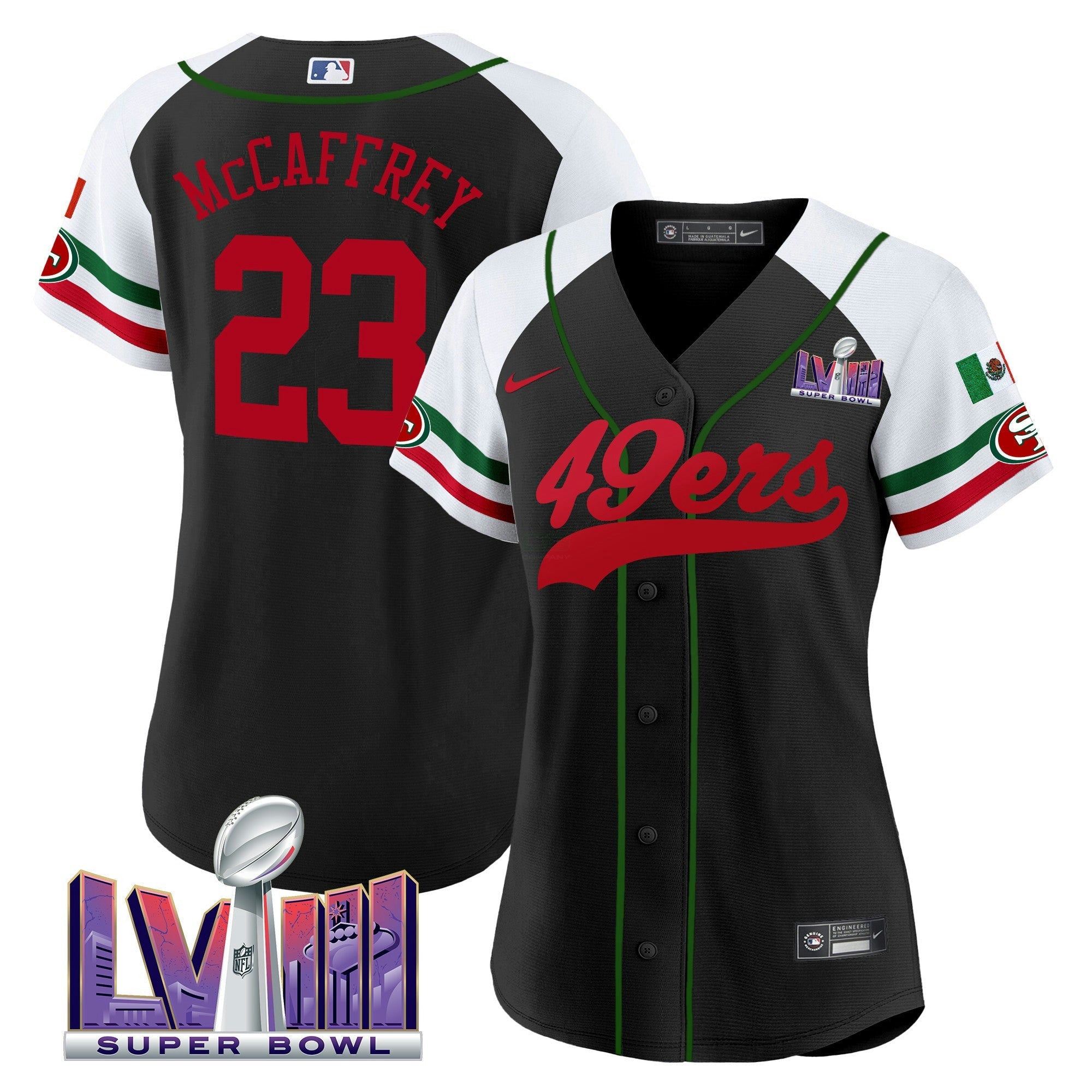 Camisa NFL Women’s Mexico Super Bowl LVIII Patch Jersey