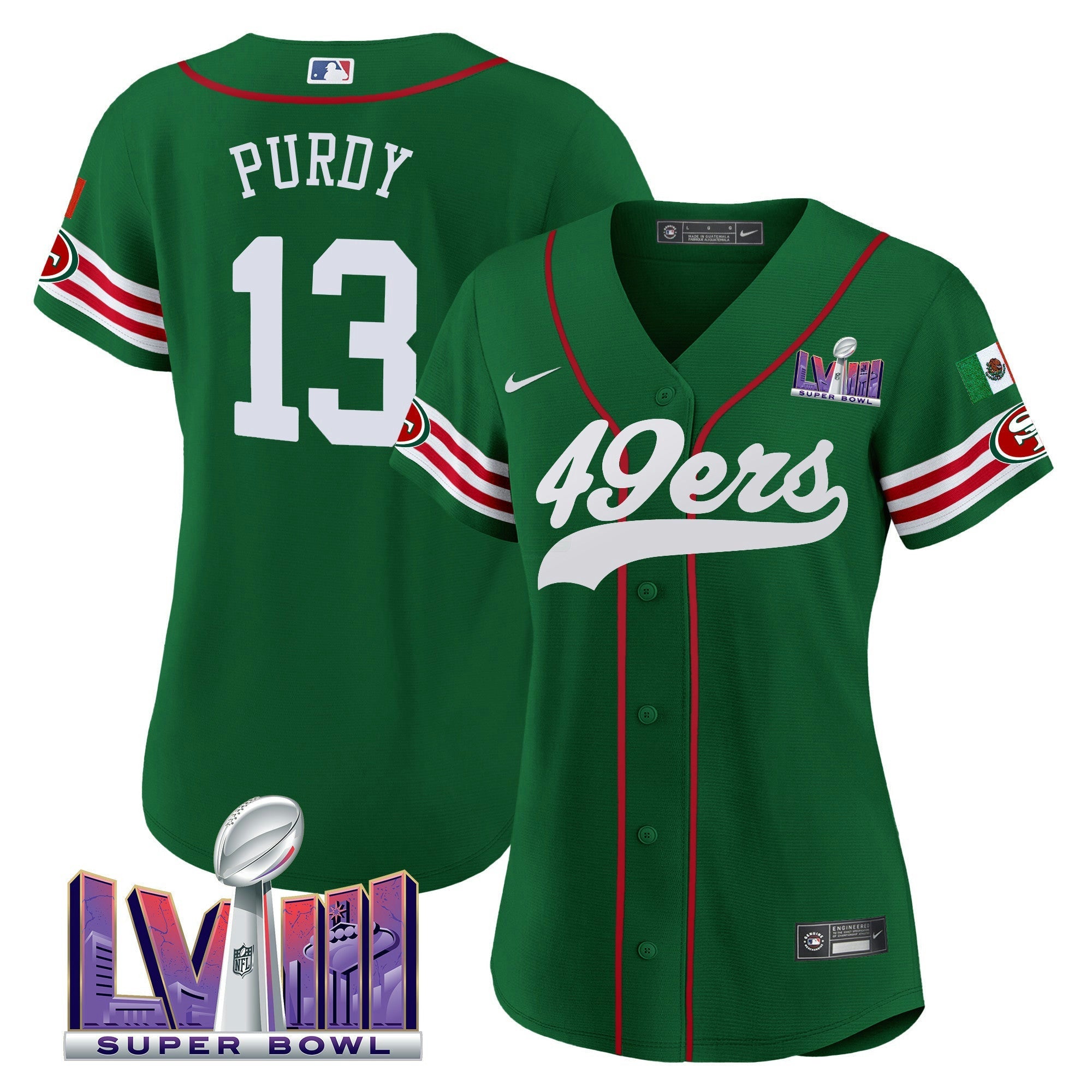 Camisa NFL Women’s Mexico Super Bowl LVIII Patch Jersey